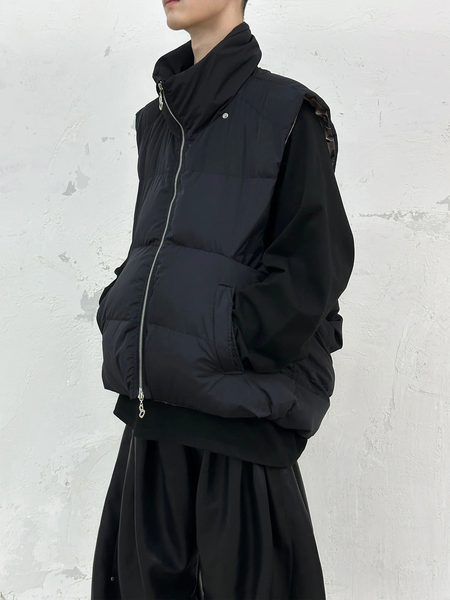 RELABEL Reversible Detachable Hooded Insulated Vest