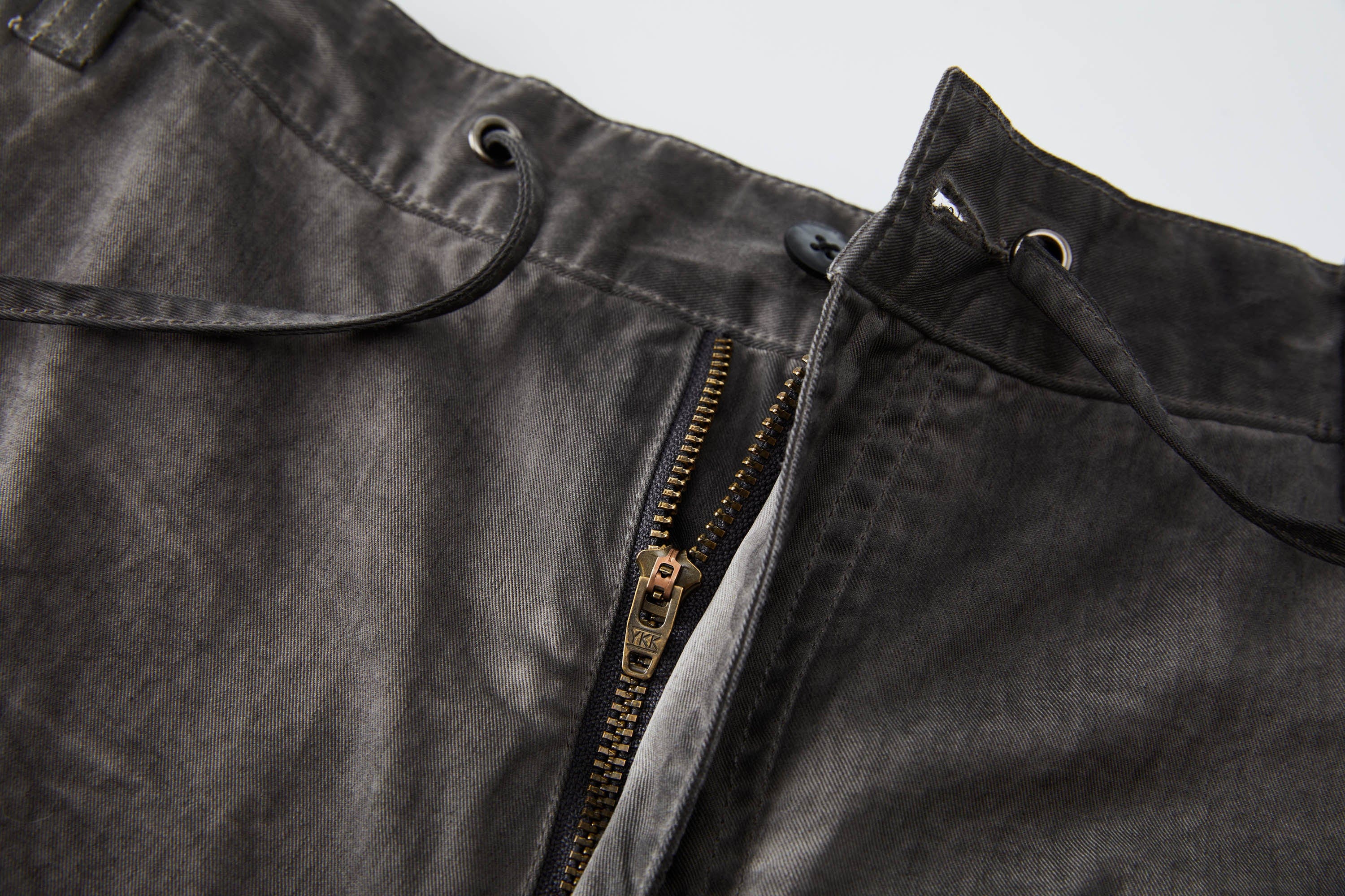 ORGANIC EMOTION Multi-Pocket Crinkled Drawstring Cargo Pants