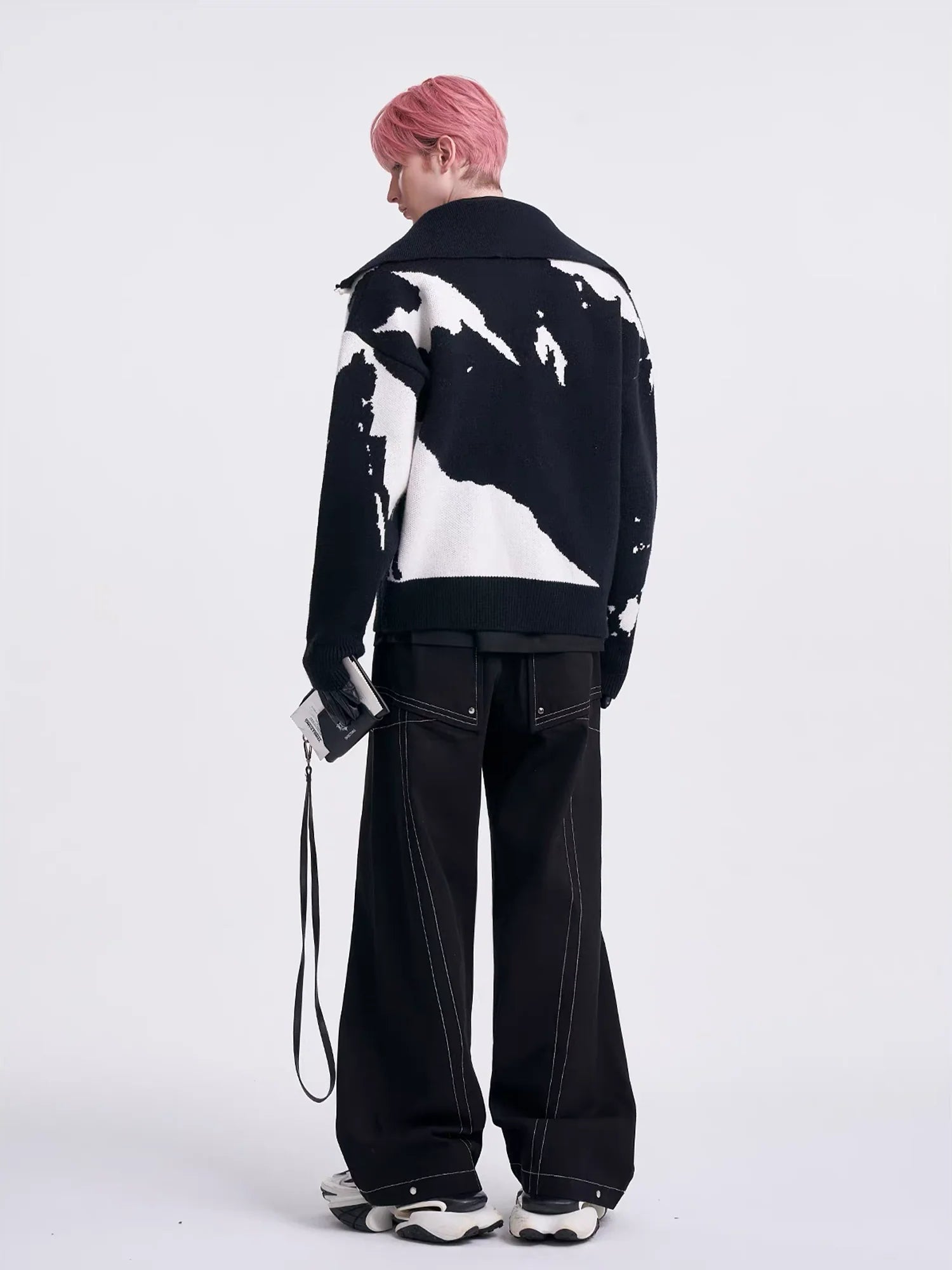 TIWILLTANG Jacquard LOGO Patch Knit Jacket