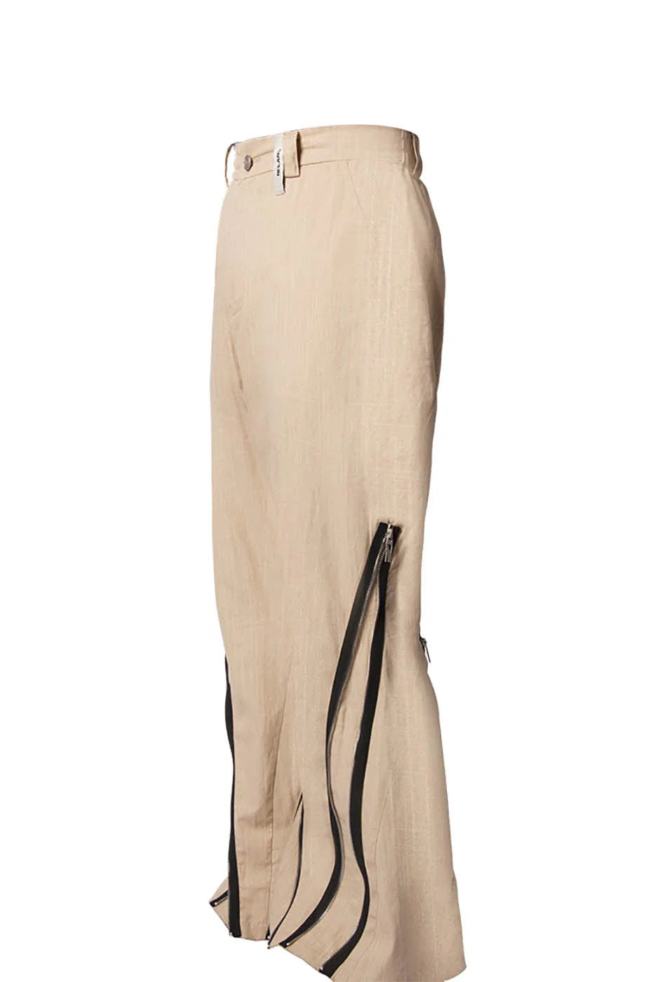 RELABEL Split Multi-Zipper Washed Pants