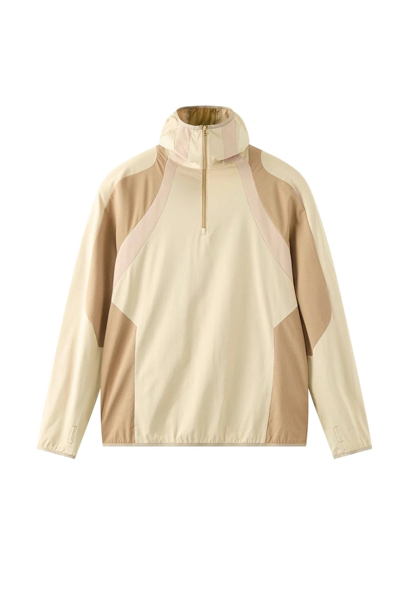ORGANIC EMOTION Contrast Spliced Hooded Sorona Pullover Jacket