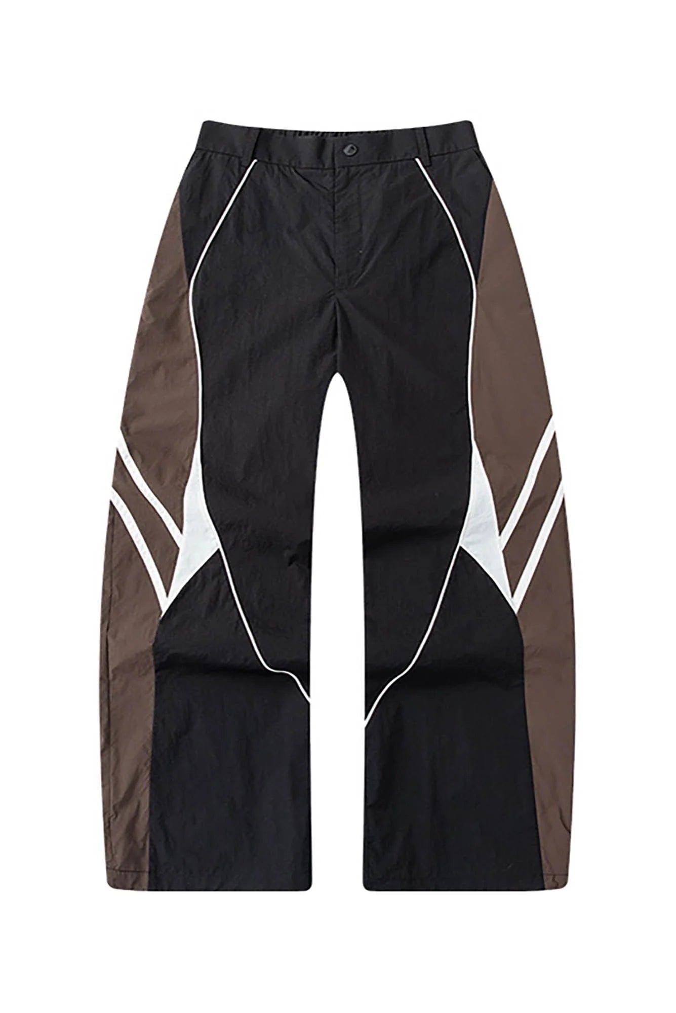 ENSHADOWER Contrast Striped Hem-Drawstring Pants