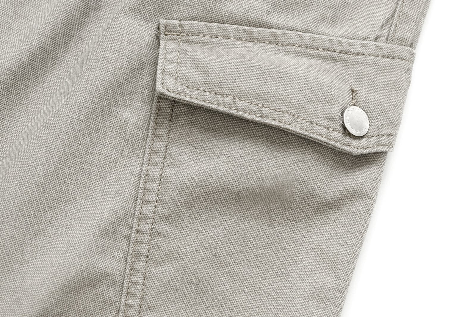 OKAYTHXBYE Washed Button Flap-Pocket Cargo Pants