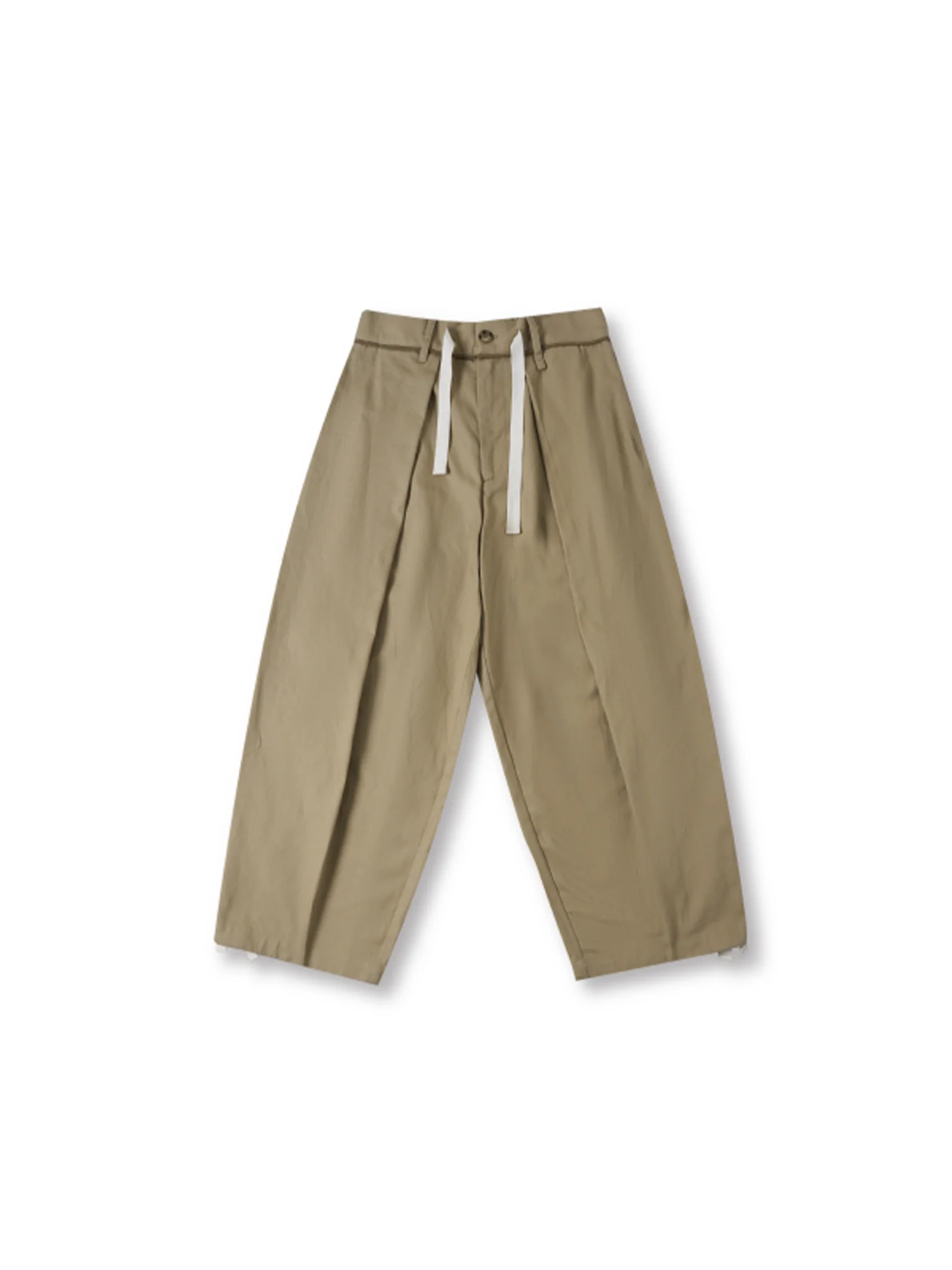 UNLIMITED MOTE Pleated Herringbone Wide-Leg Trousers