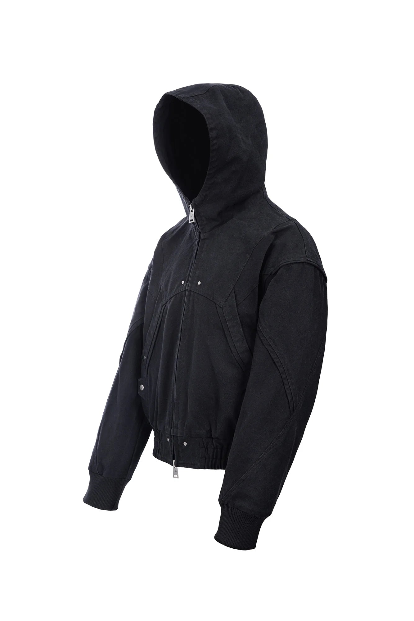 CATSSTAC Structured Panel Studded Hooded Jacket