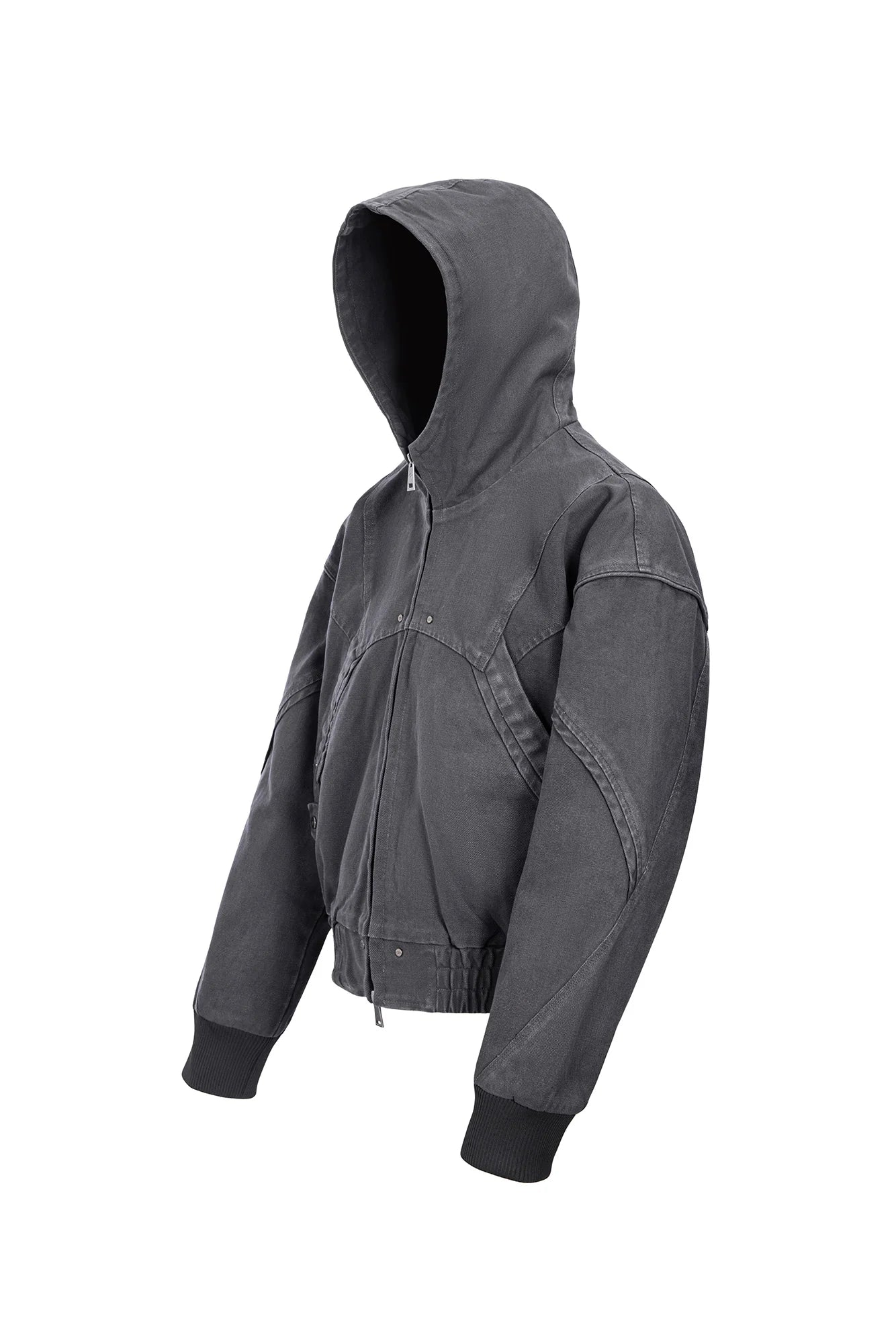 CATSSTAC Structured Panel Studded Hooded Jacket