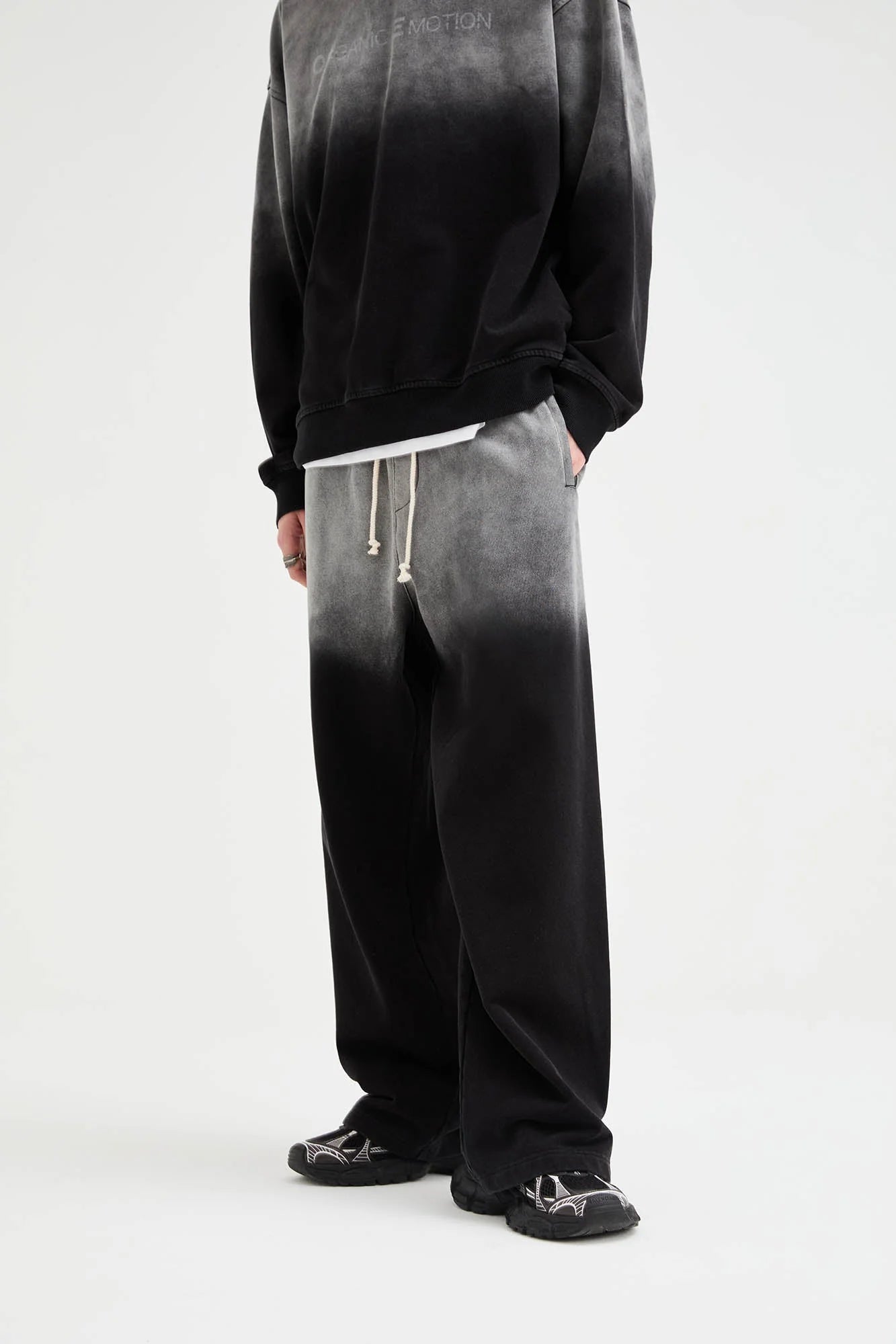 ORGANIC EMOTION Gradient Straight-Leg Drawstring Sweatpants
