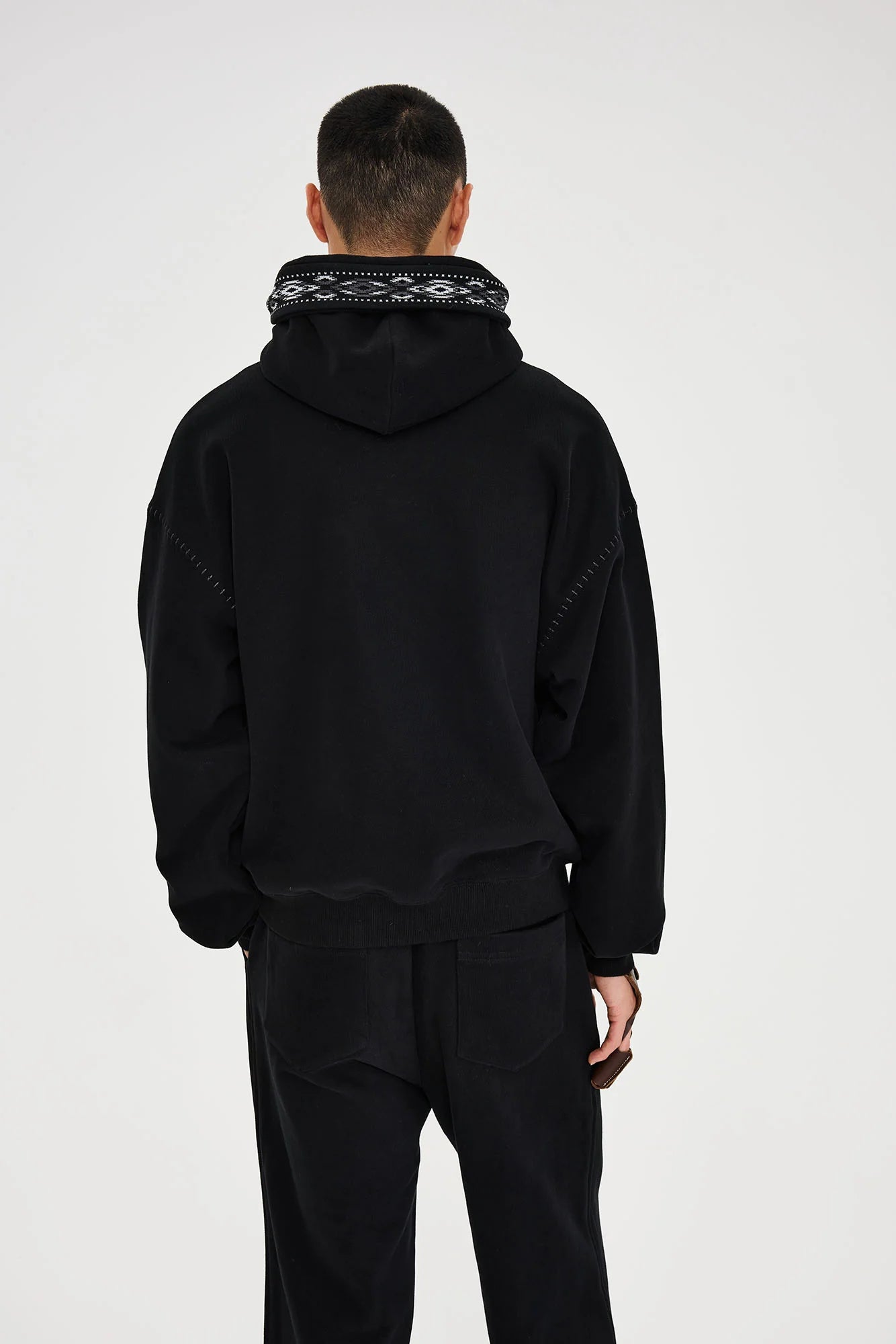 CATSSTAC Totem-Trimmed Kangaroo Pocket Hoodie