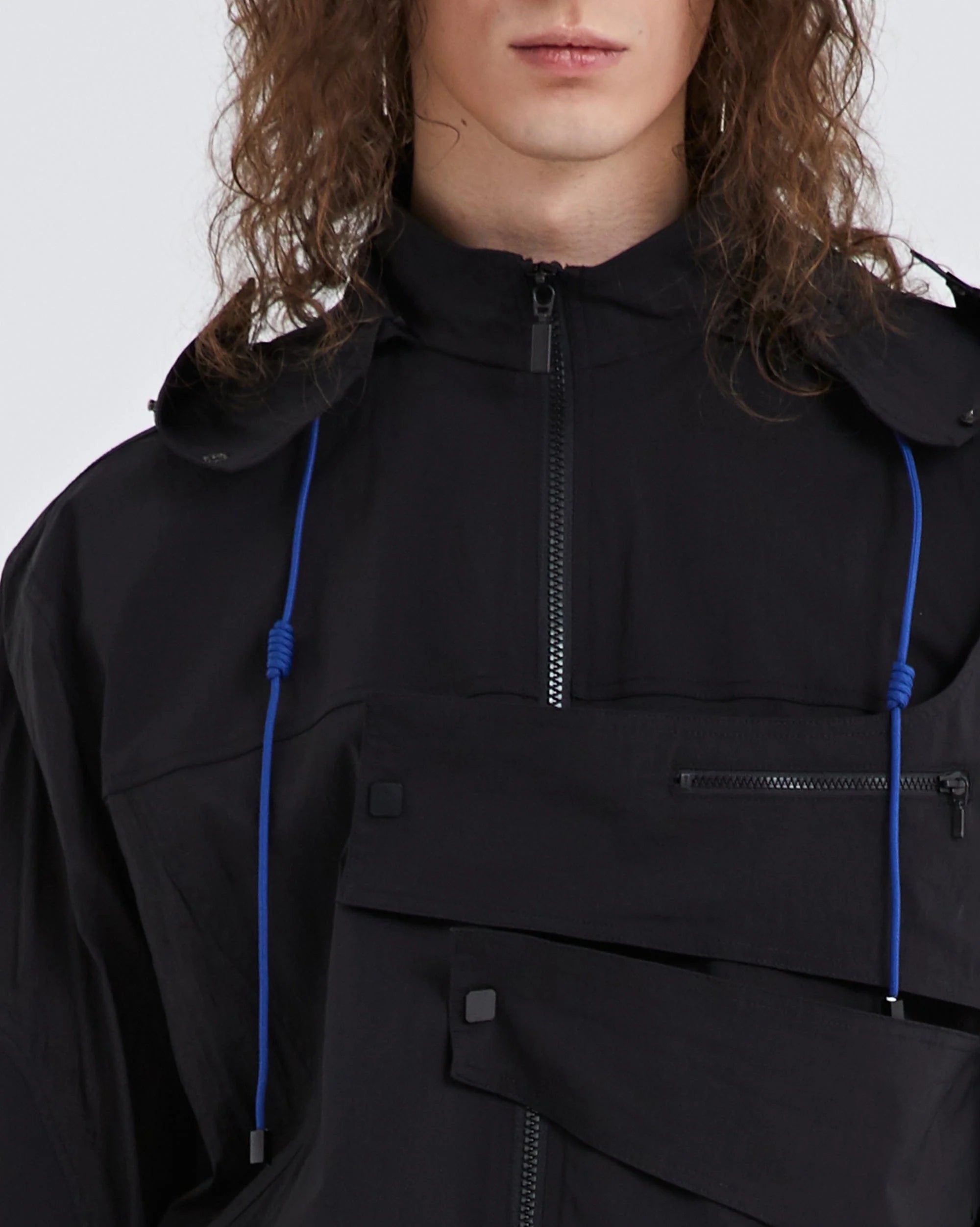 ORGANIC EMOTION Modern Drawstring Asymmetrical Jacket
