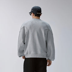 F2CE Pleated Panel Logo Embroidery Sweatshirt