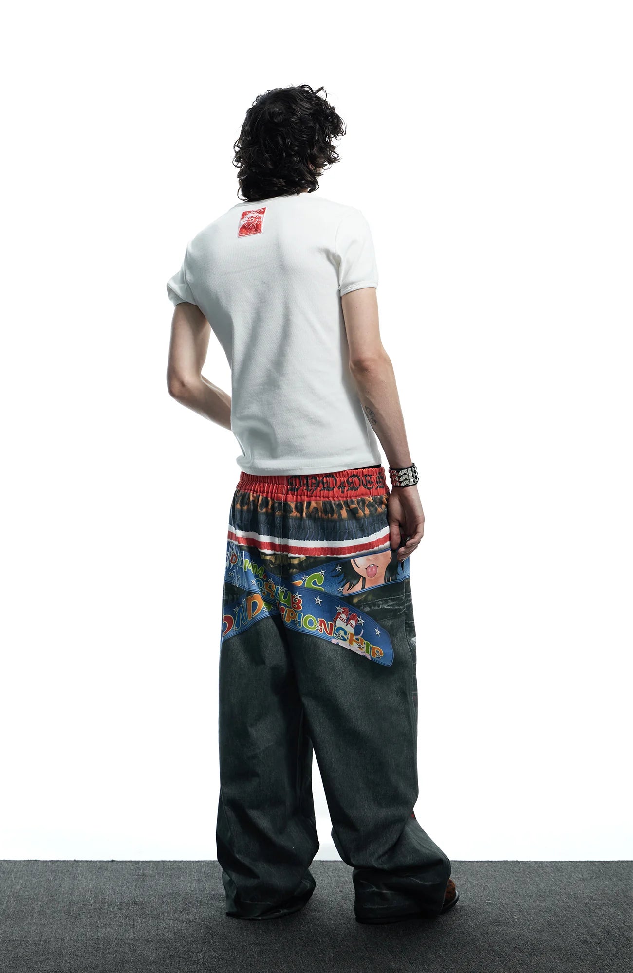 DND4DES Boxing Championship Belt Print Baggy Trousers