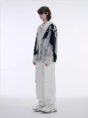 TIWILLTANG Faux-Mink Graphic Knit Jacket