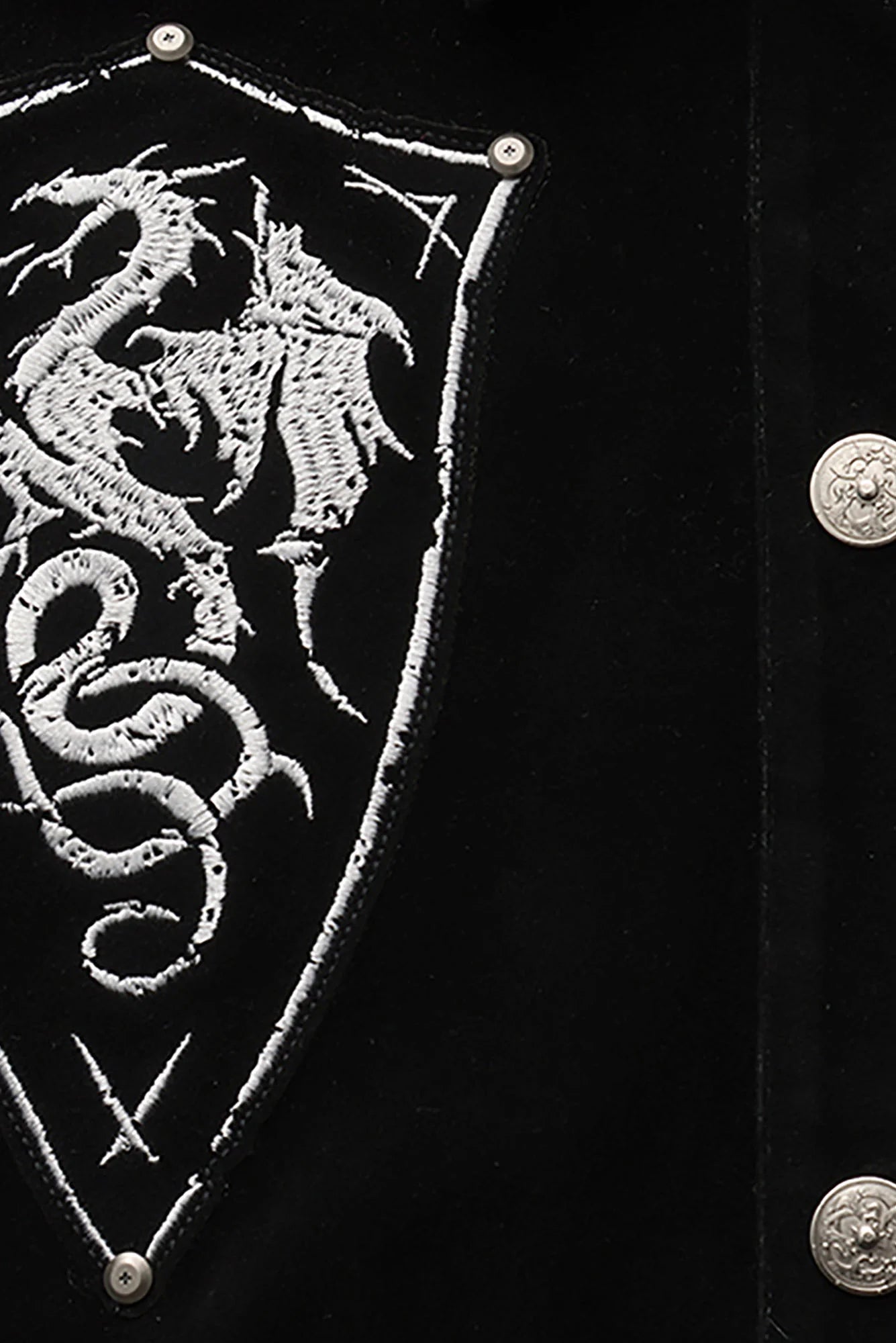 LUUUCAM Dragon Embroidered Suede Jacket