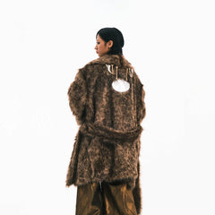 EMBRYO Faux Fur Bone Coat