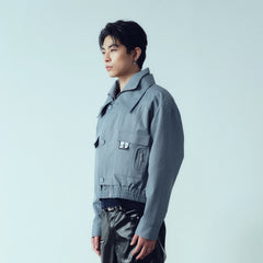 KADAKADA Double-Collar Shielded Utility Cropped Jacket