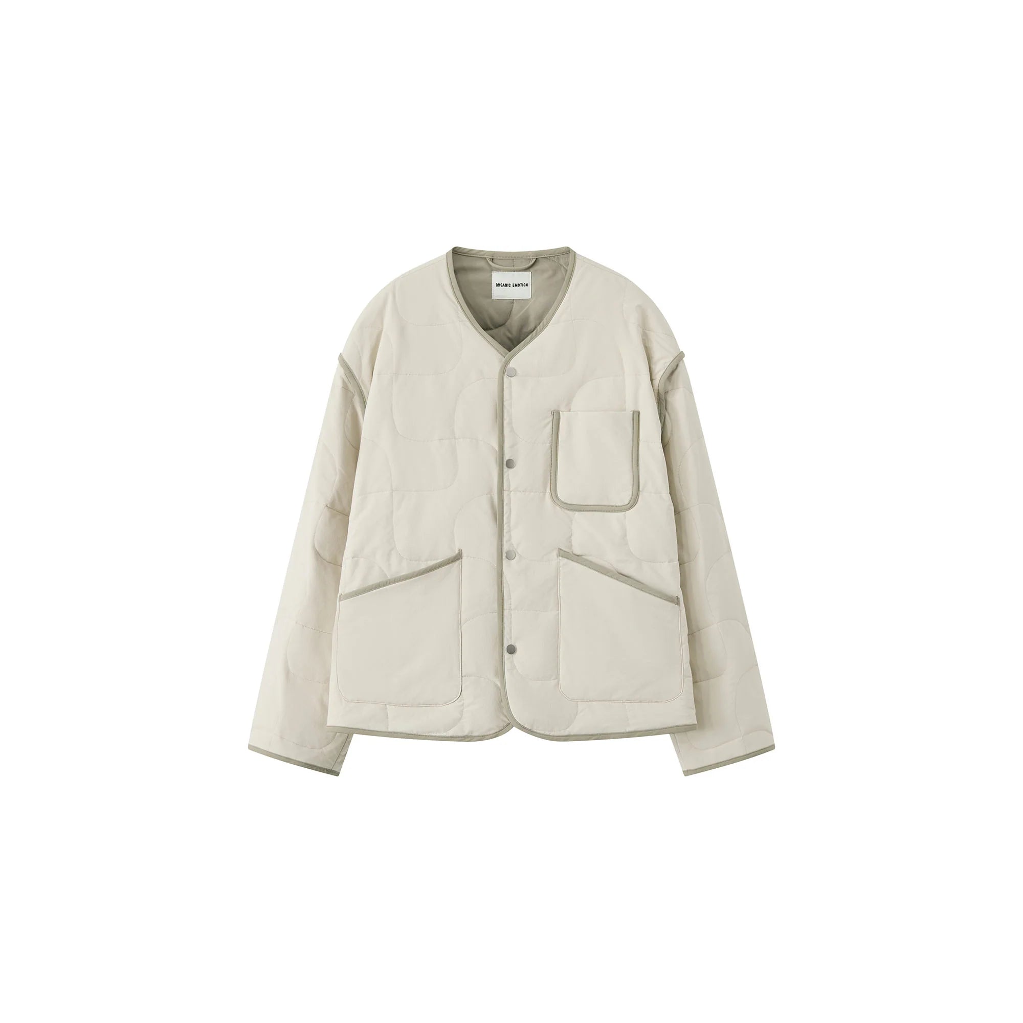 ORGANIC EMOTION Quilted Snap-Front Down Jacket
