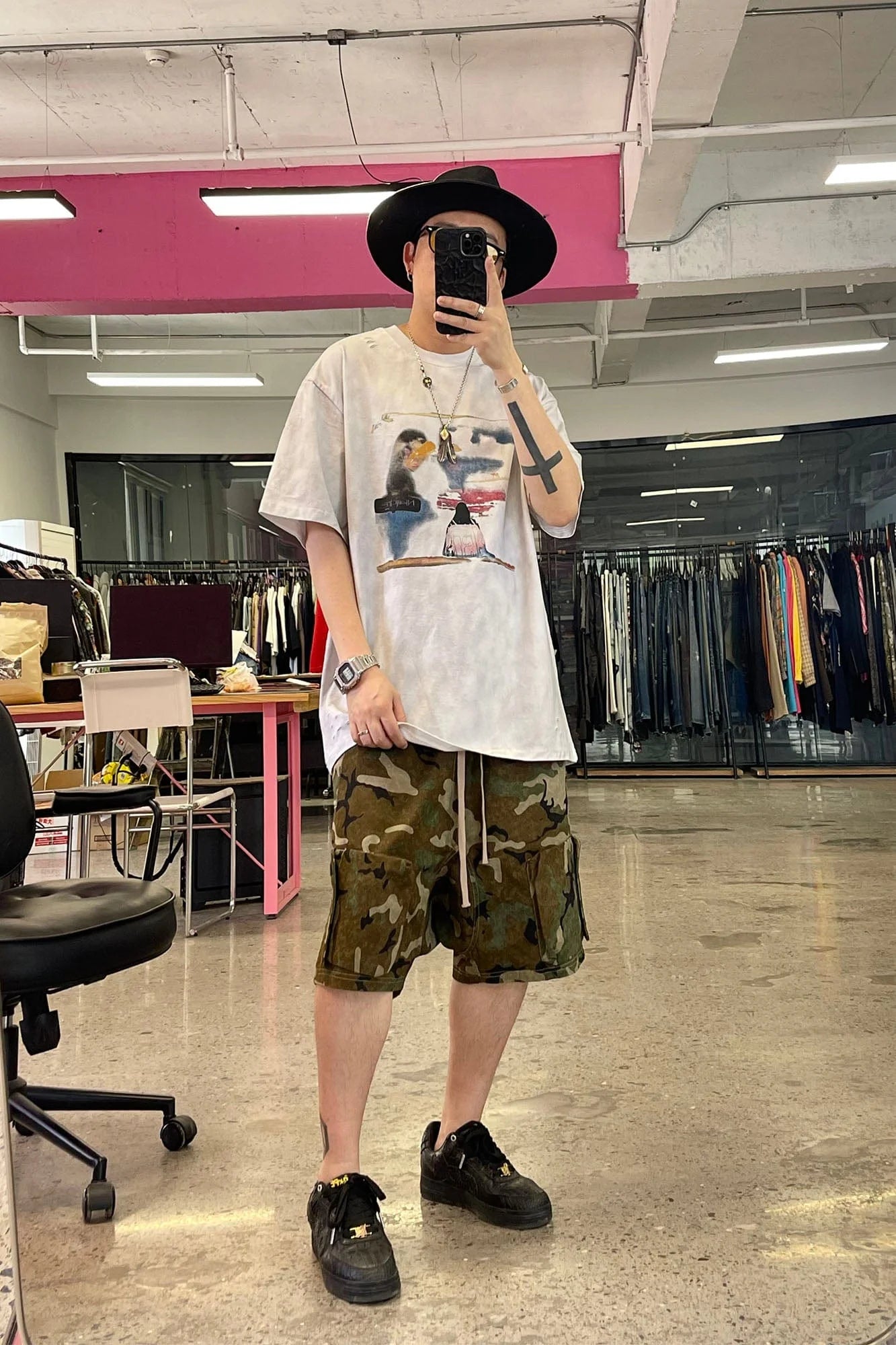 ME DA IGUAL Utility Camo Drawstring Shorts