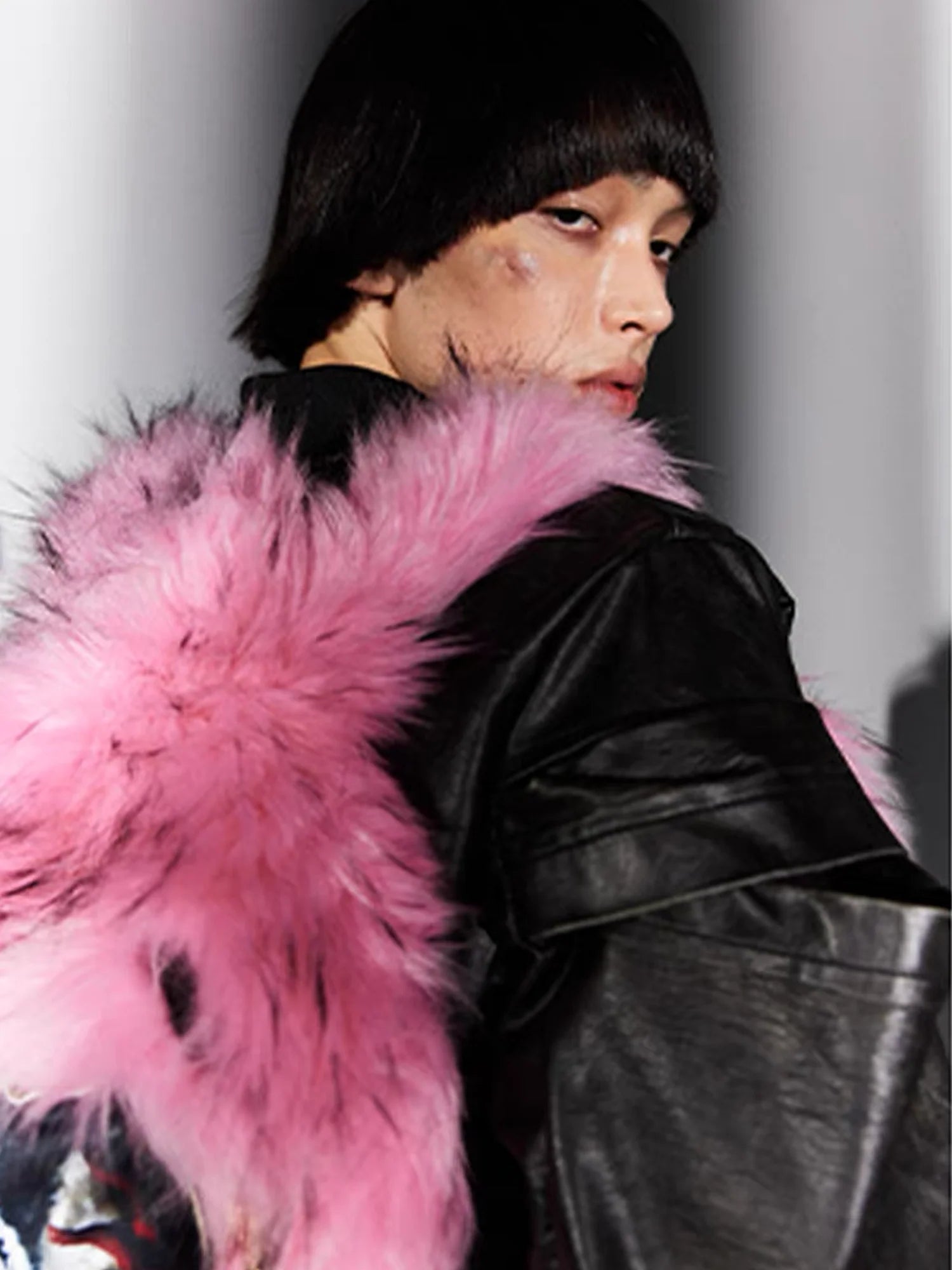 NOTHINGNESS WORLD Shaggy Faux Fur Graphic-Patch Backpack