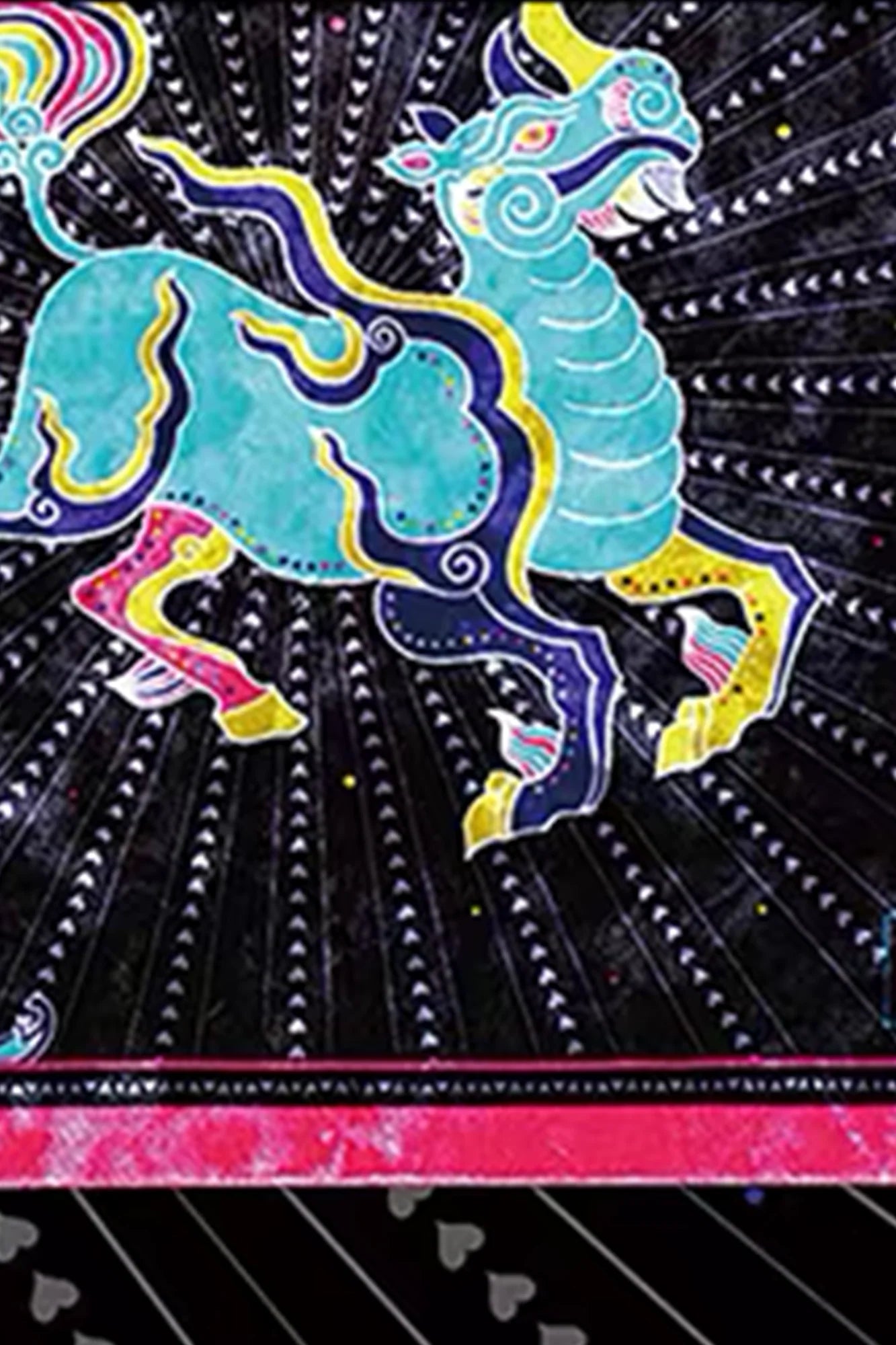 MASH UP ASIA Mythic Beast Heartburst Decorative Art Print
