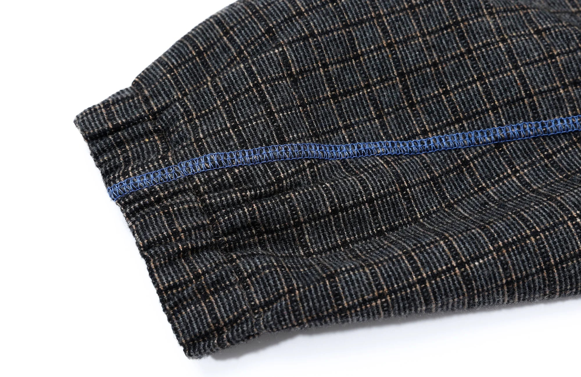ROARINGWILD A ARCH Plaid Paneled Half-Zip Hooded Jacket