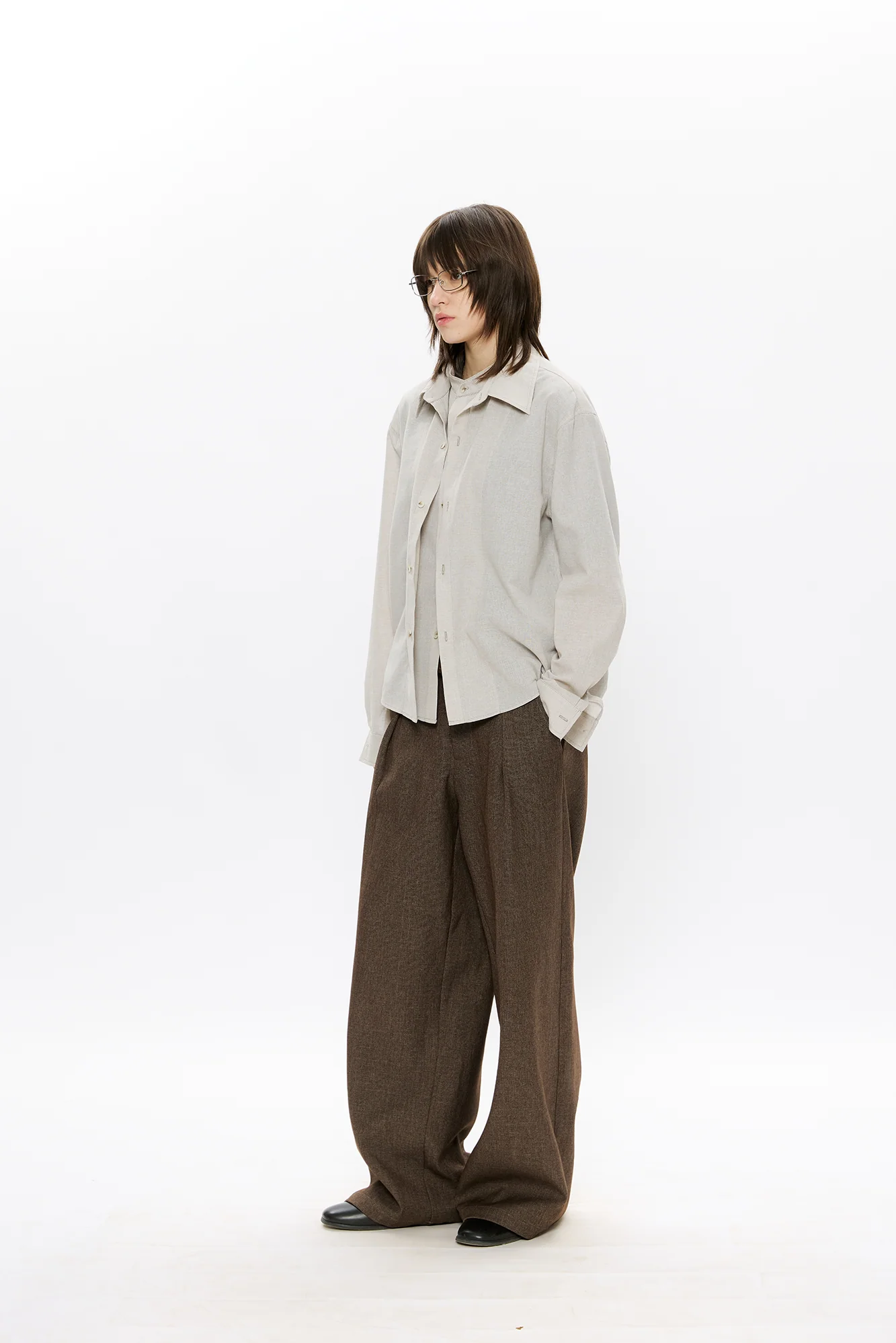 KREATE Linen Layered Check Shirt