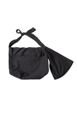 RELABEL Plaid Wool-Blended Knot Handle Hobo Bag