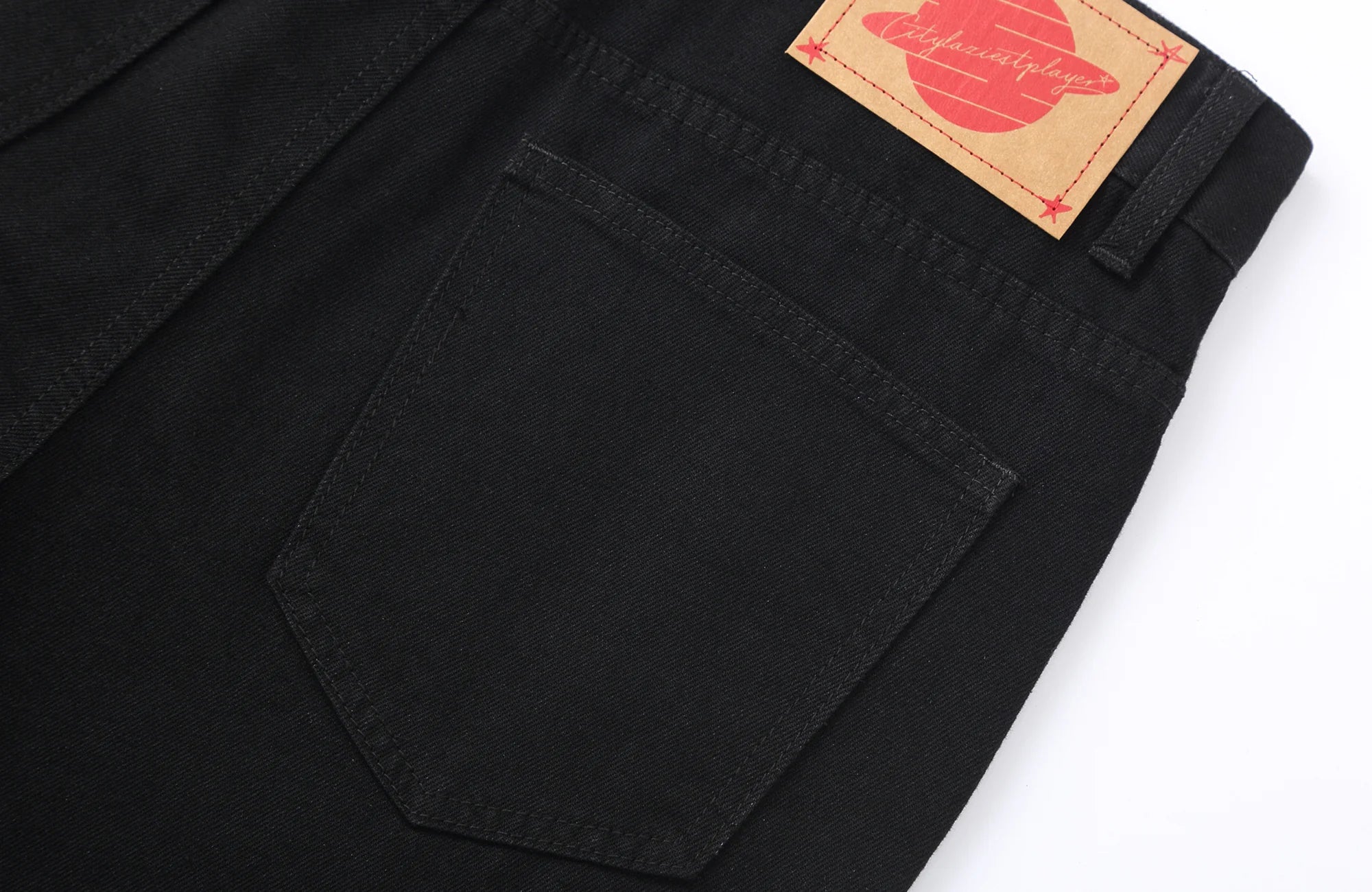 CLP Eyelet-Stud Stacked Hem Flared Jeans