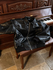 ESAIAS Deconstructed Stitch PU Jacket