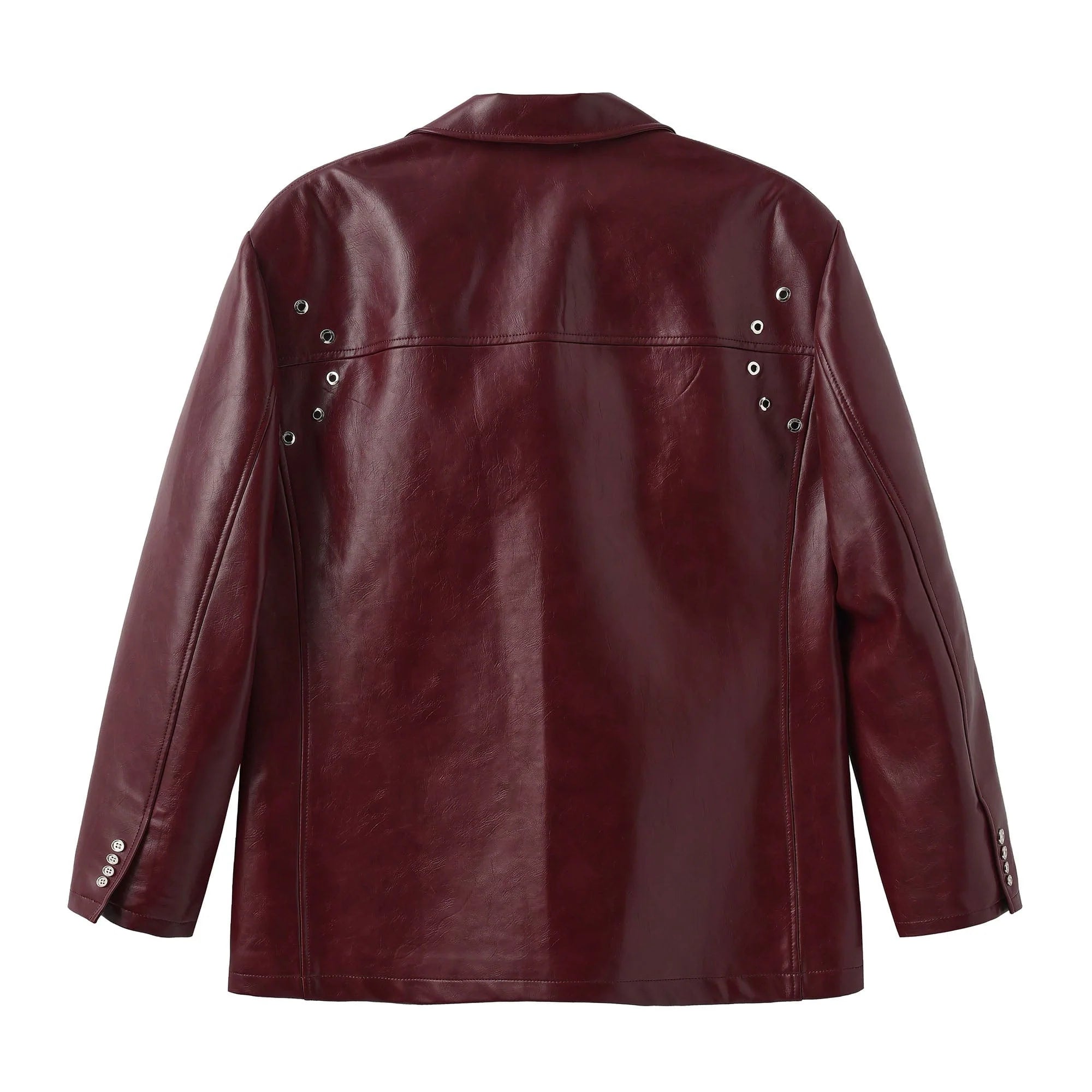 ORAL UTOPIA Glossy PU Blazer Ancora Red
