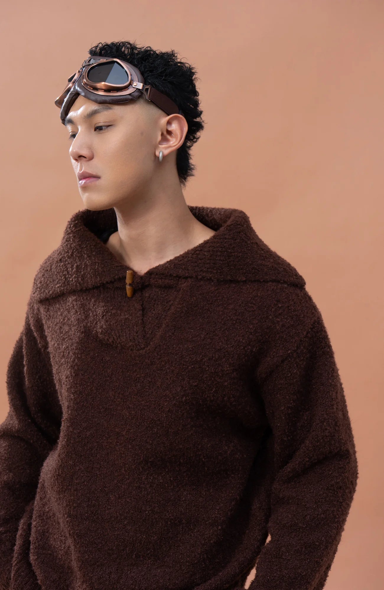 CLP Wool -Blend Toggle-Neck Knit Pullover