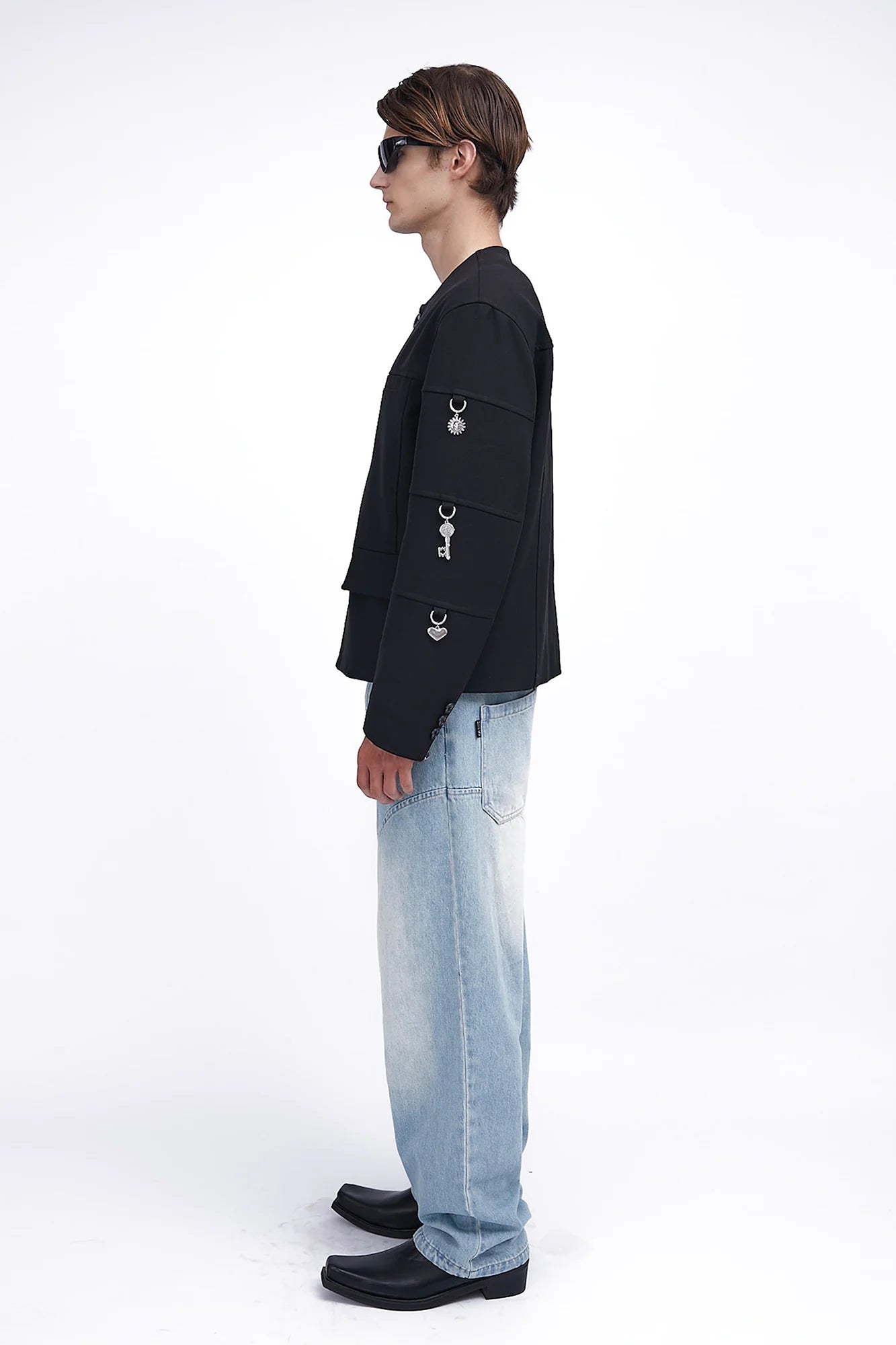 ASSEEN Padded-Shoulder Charm Jacket