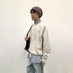 ROARINGWILD A ARCH Collegiate Loopback Raglan Sweatshirt