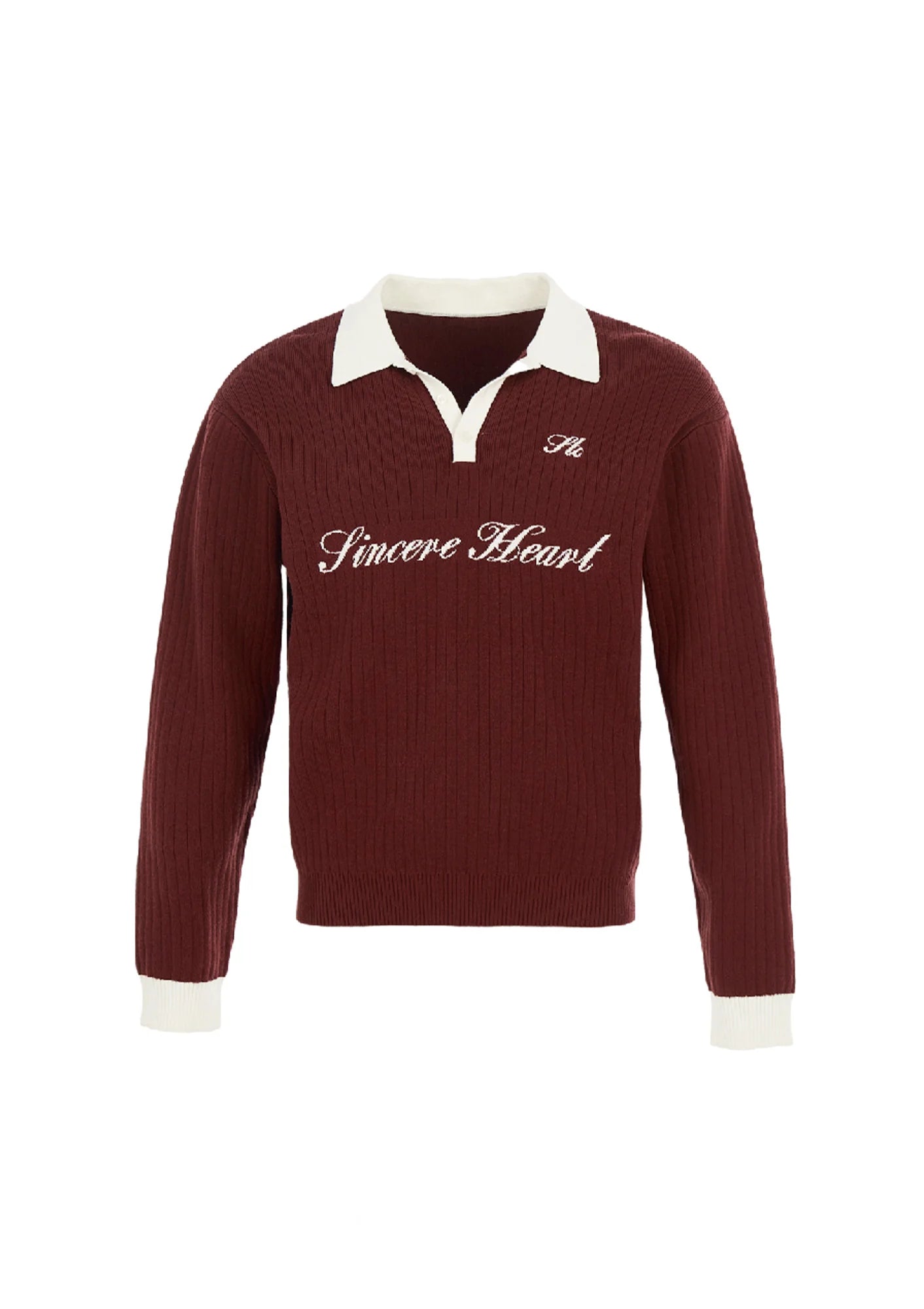 STEEPC Contrast Collar Polo Sweater
