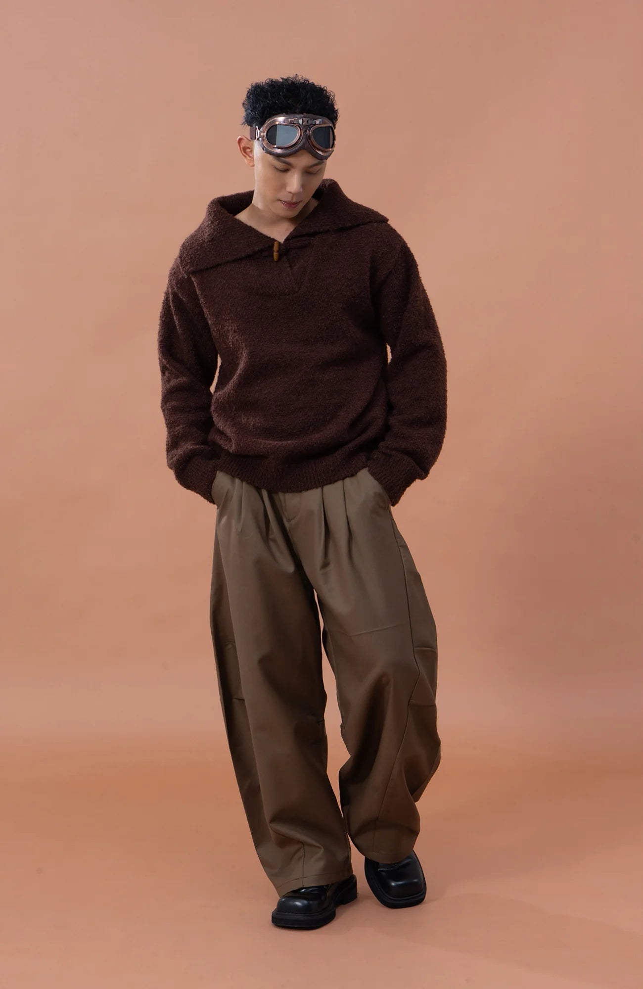 CLP Wool -Blend Toggle-Neck Knit Pullover