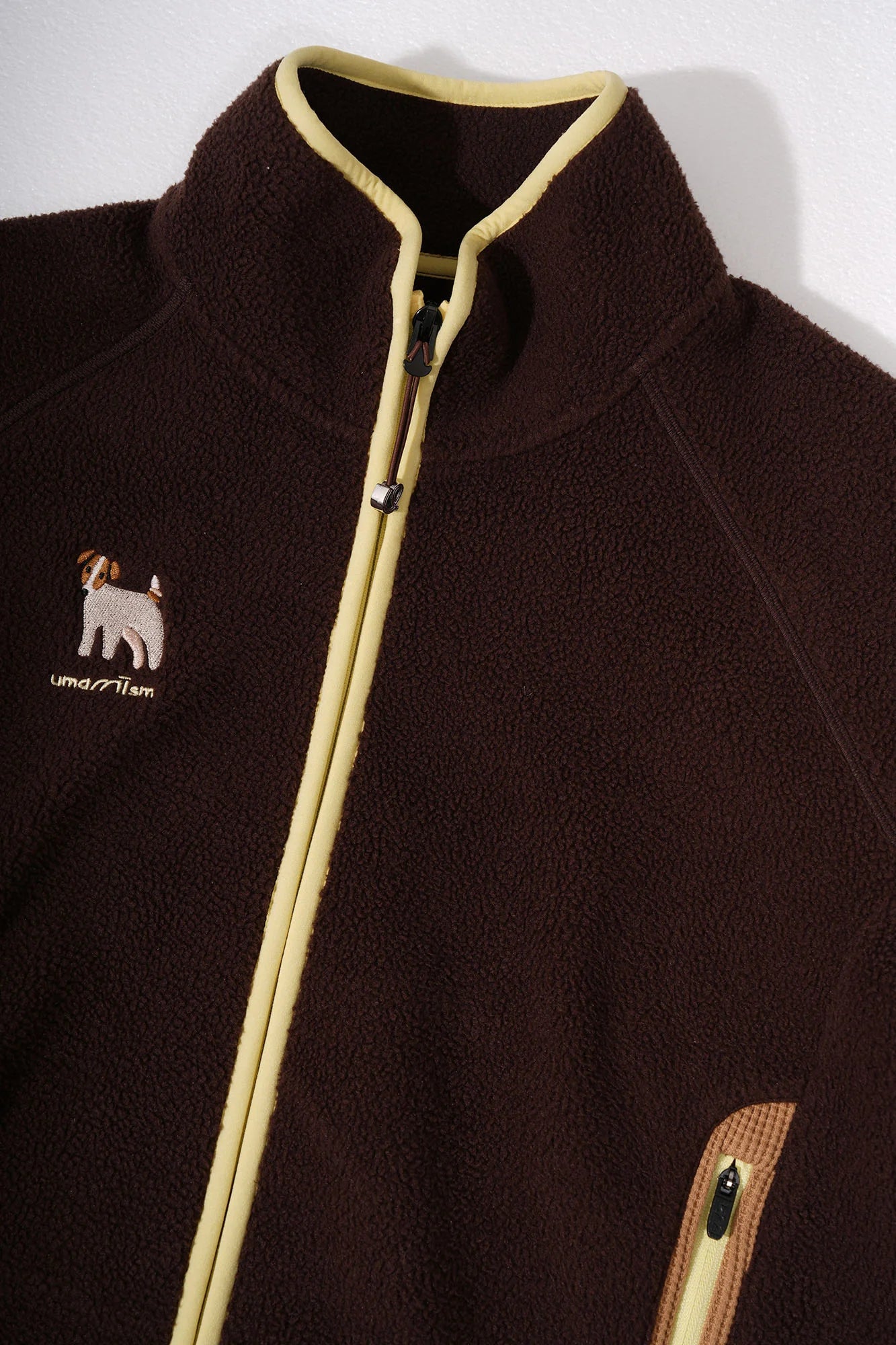 UMAMIISM Contrast Trim Fleece Jacket