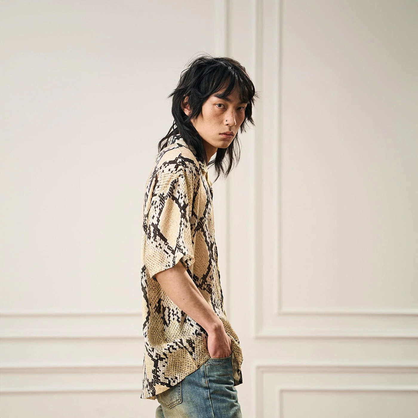 EPIC POETRY Python Cuban Half Shirt
