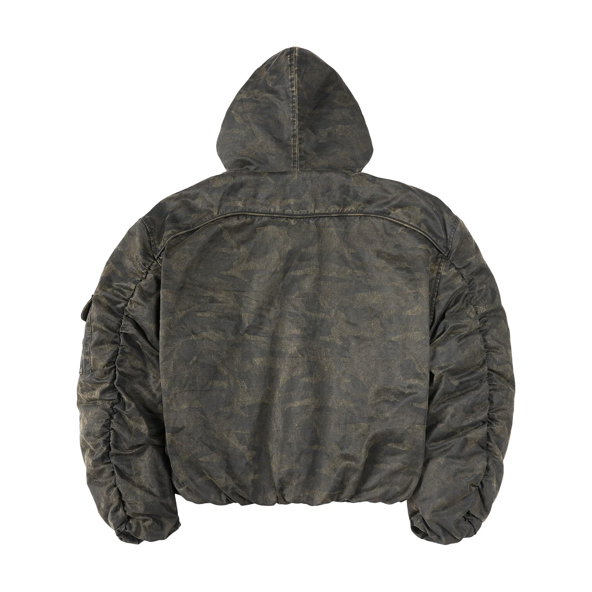 SAVAGEGROWTHWORLD Camo Faux Fur Lining Bomber Jacket