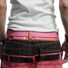 DND4DES Filigree Buckle Cowhide Leather Belt Pink