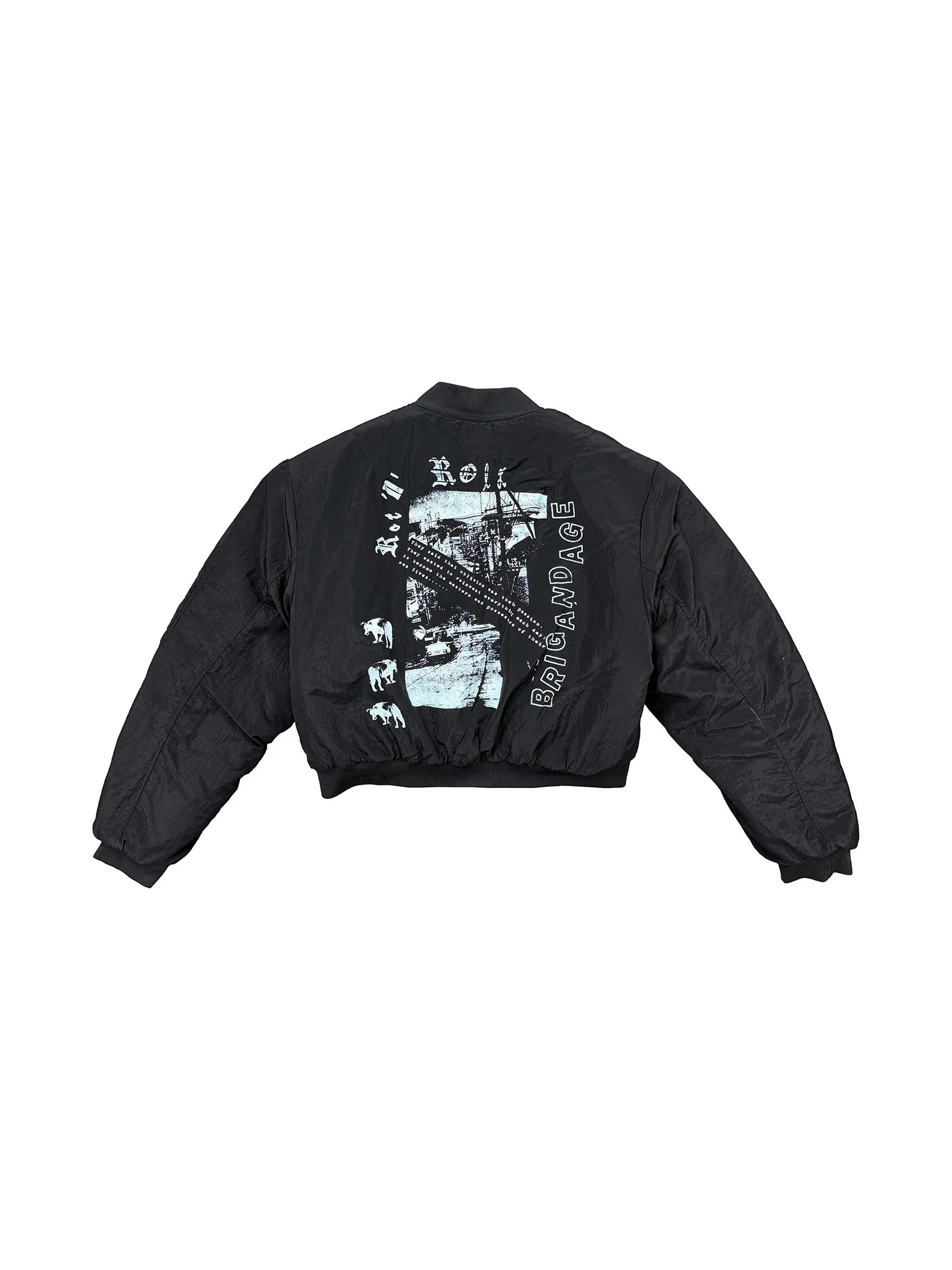 RICHILL Medal Graphic Cropped Bomber Jacket