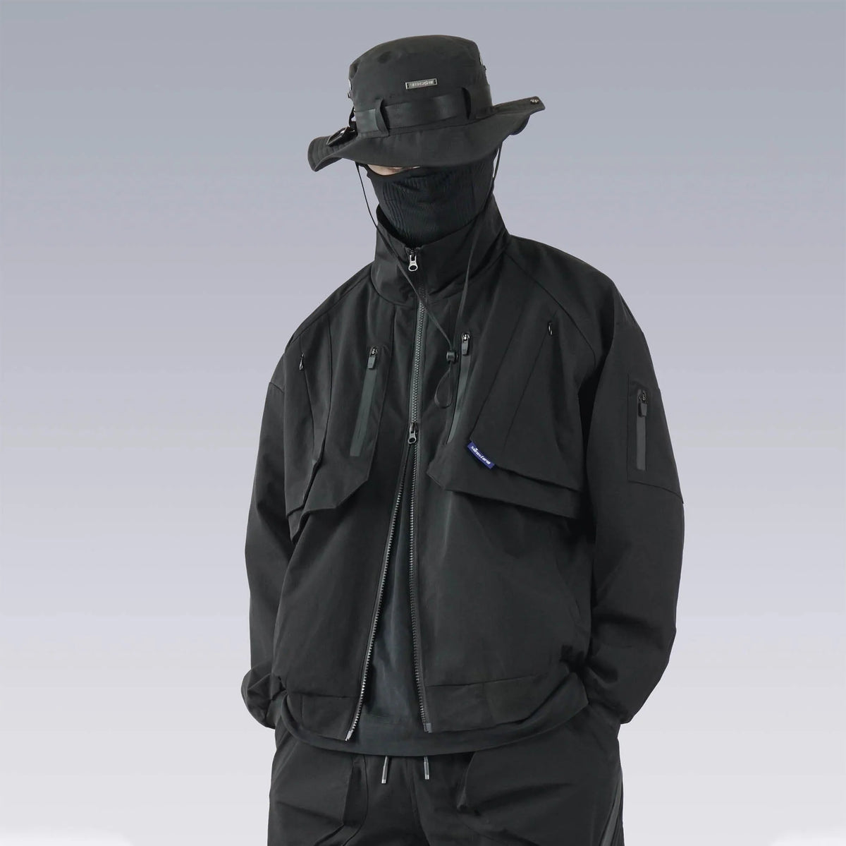 SILENSTORM Double-Layer Multi-Pocket Stand Collar Jacket