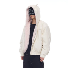 WHISTLEHUNTER Devil Horn Fleece-Lined Hooded Jacket