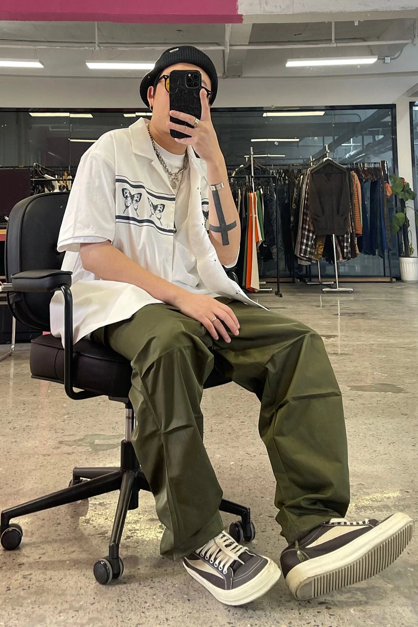 ME DA IGUAL Layered Fold-Over Straight-Leg Pants