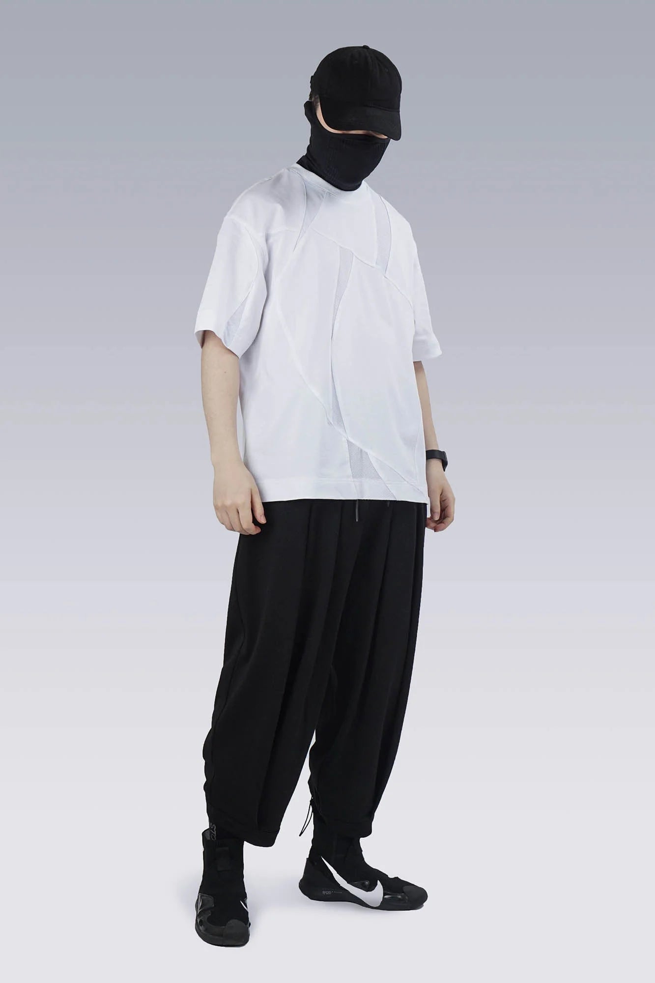 SILENSTORM Asymmetrical Mesh Deconstructed T-Shirt