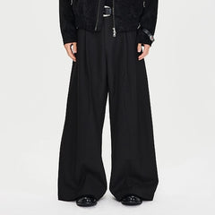 CATSSTAC Classic Pleated Wide-Leg Trousers