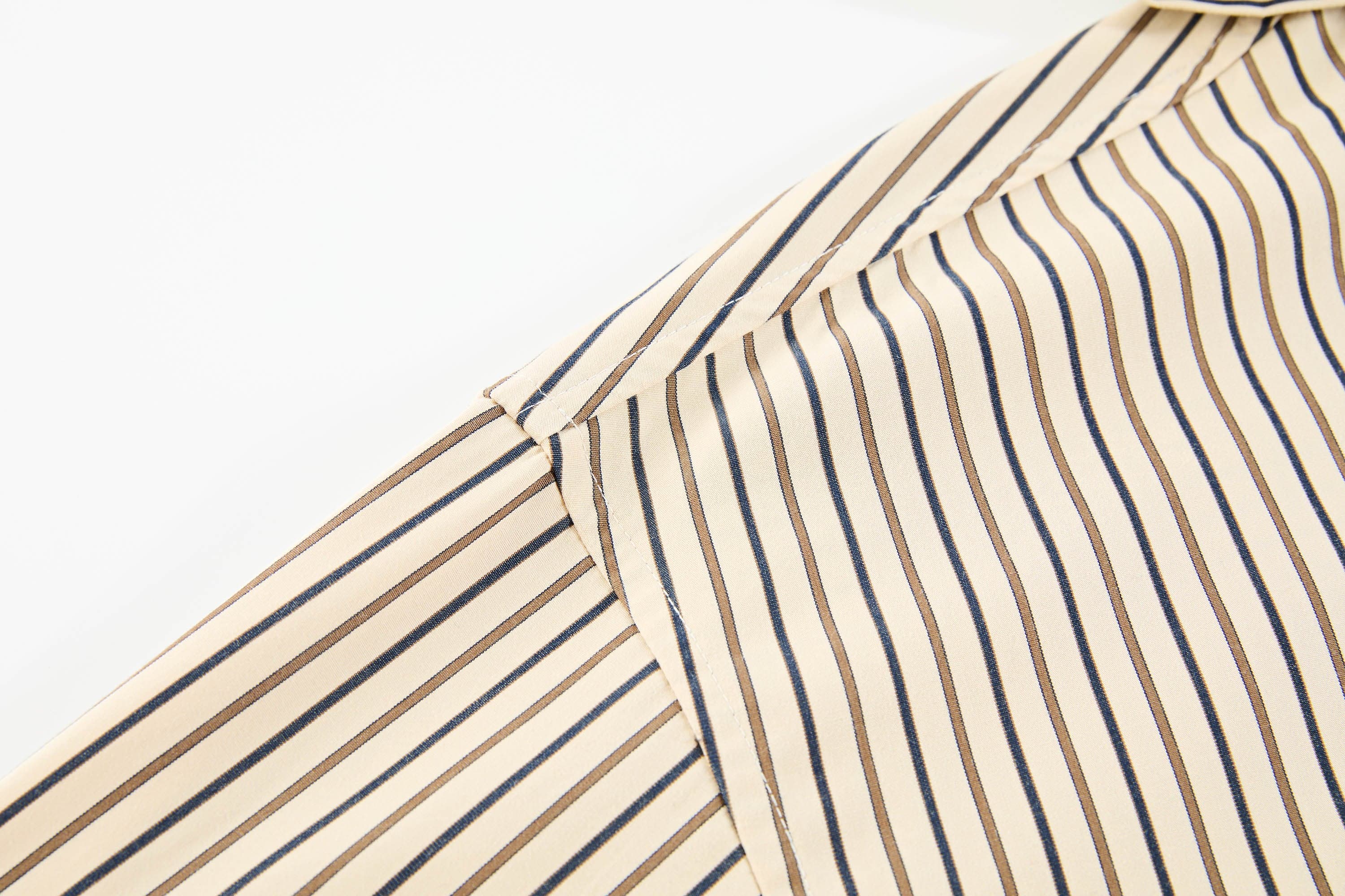 ORGANIC EMOTION Striped Drawstring Hooded Shirt