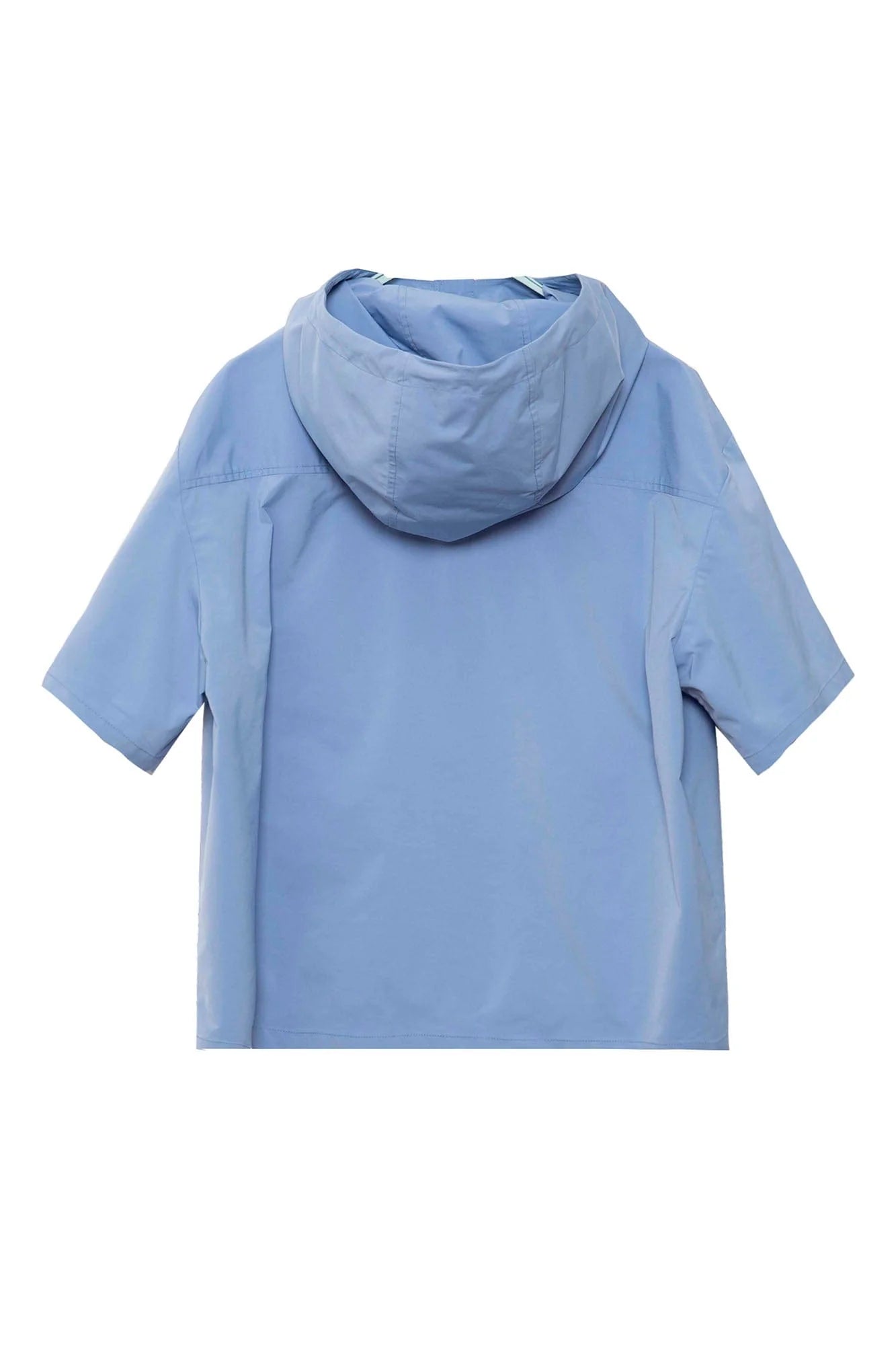 ASSEEN Star Patchwork Hooded Half Shirt