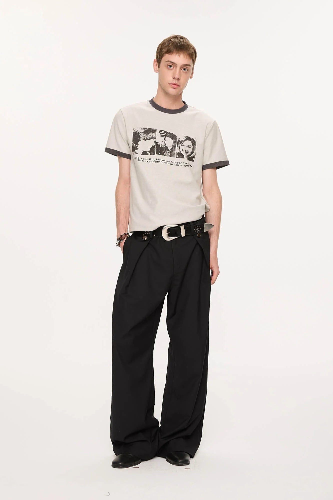 KREATE Inverted Pleats Wide-Leg Trousers