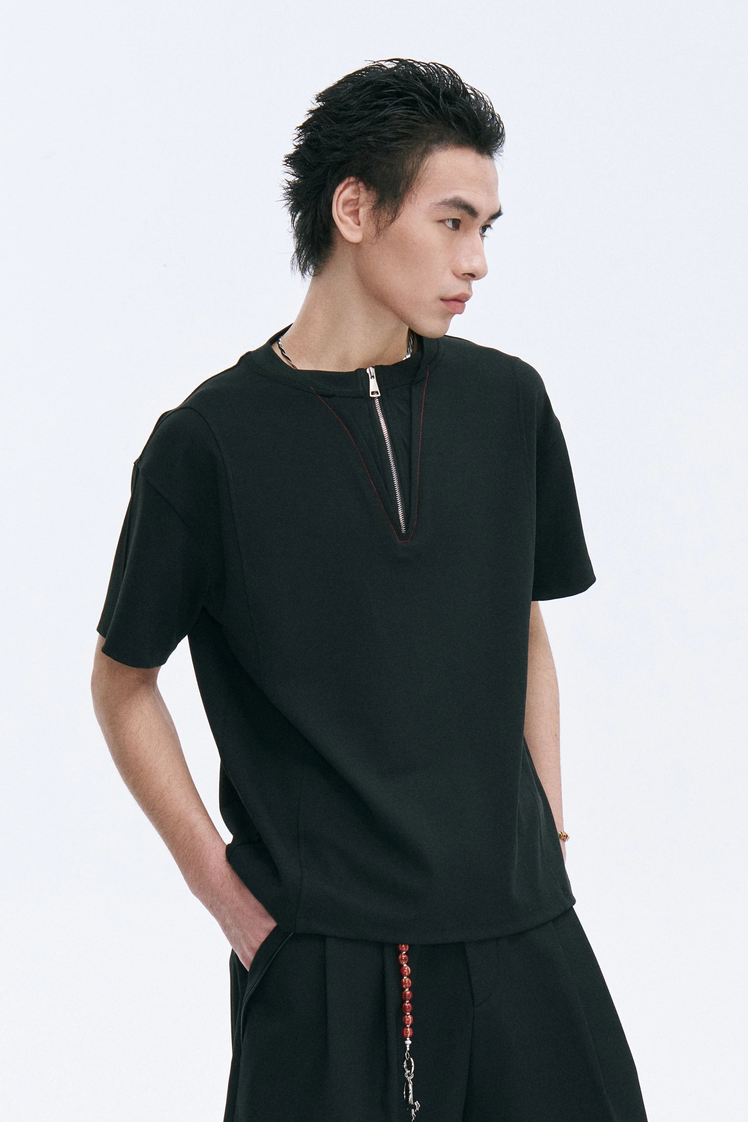 CATSSTAC Cross Spliced Dual-Zip T-Shirt