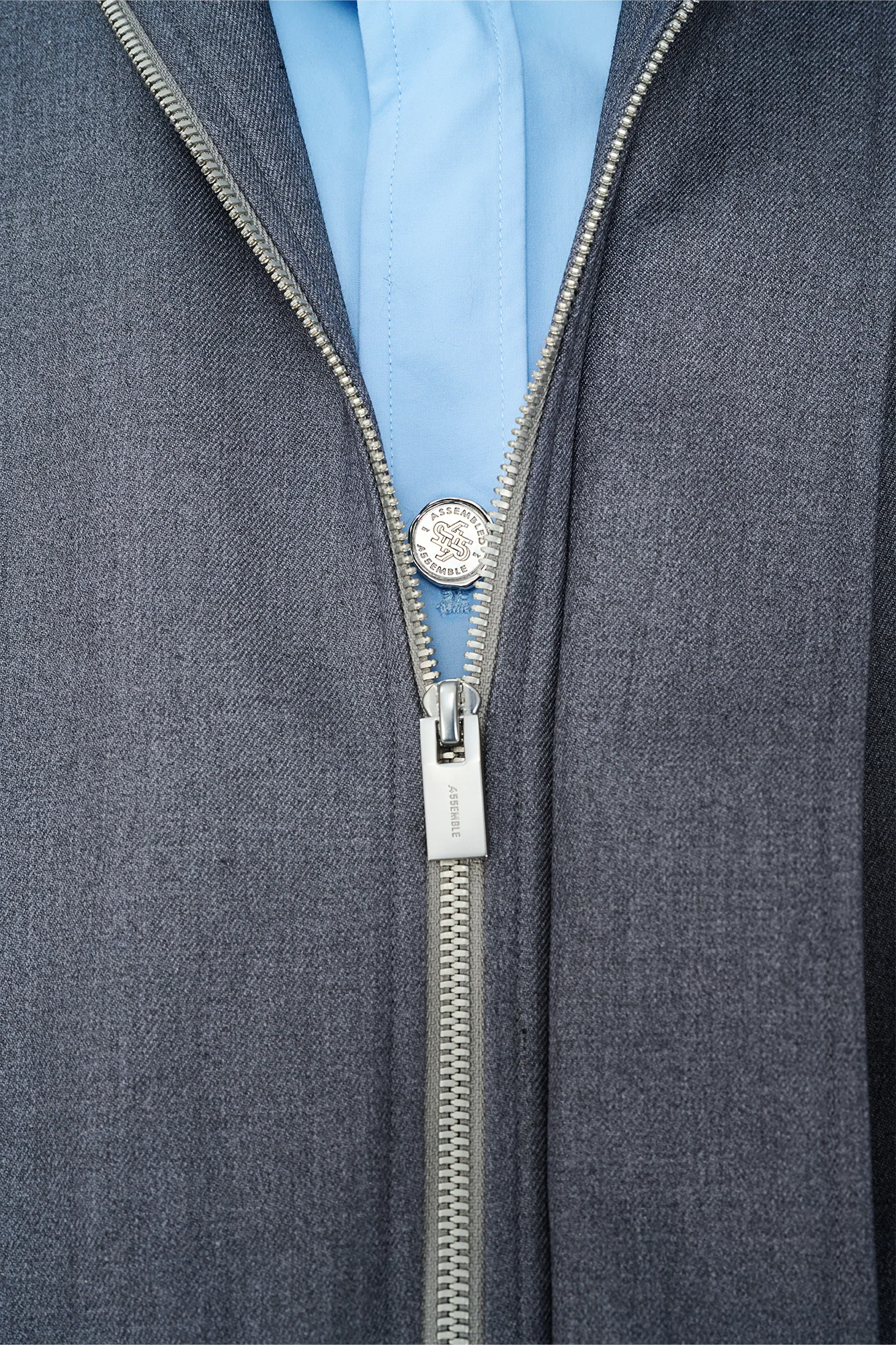 455EMBLE Double-Layered Stand-Collar Jacket