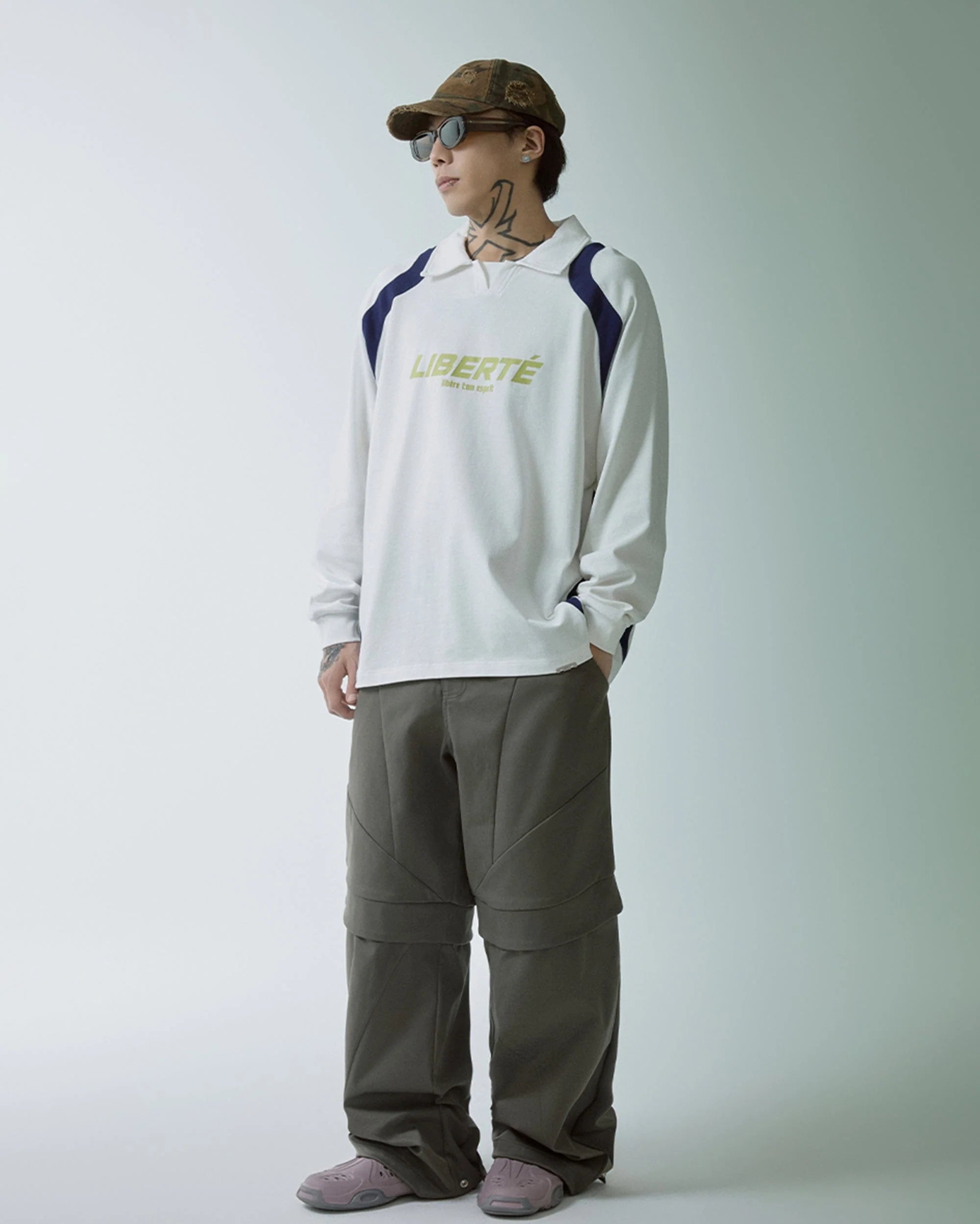 F2CE Retro Deconstructed Raglan Long-Sleeve Tee